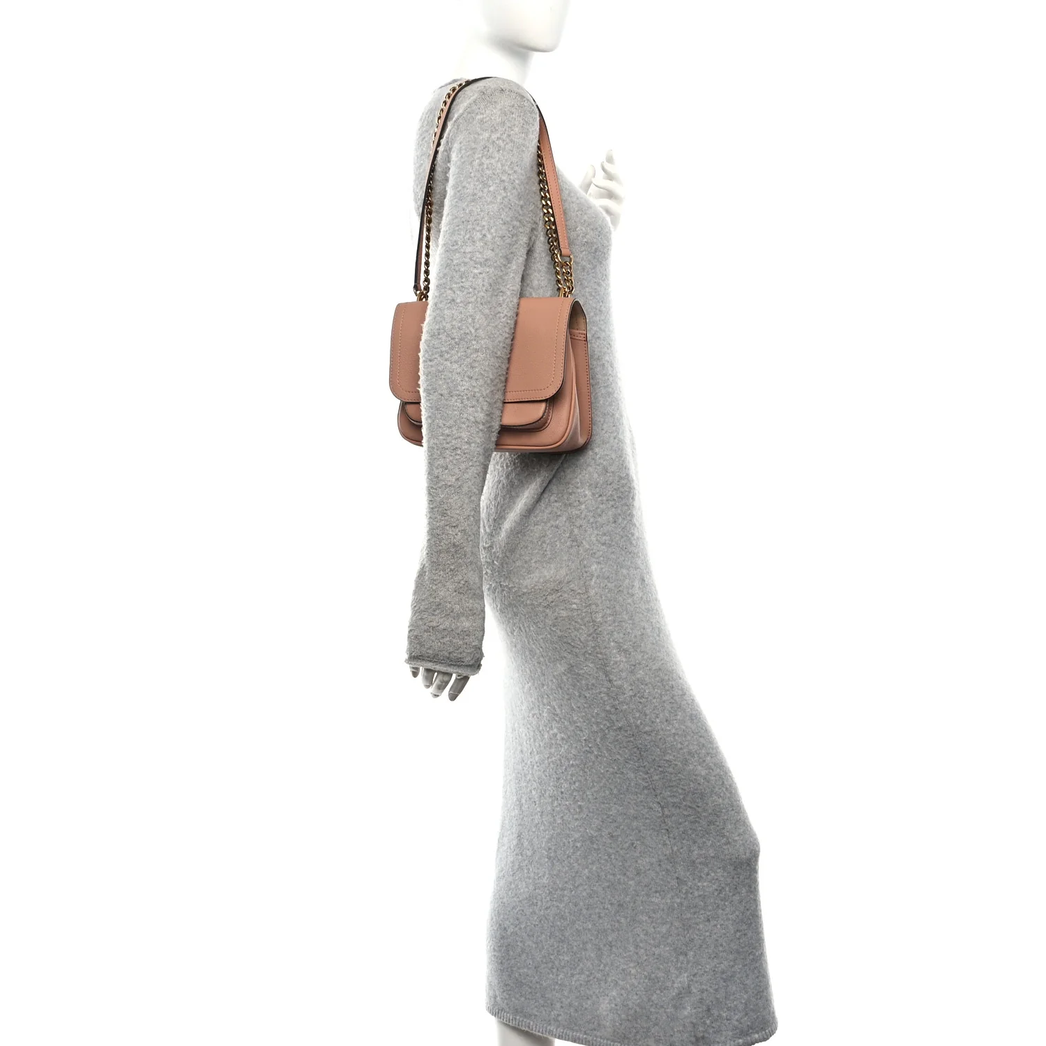 Grained Calfskin Lockme Chain Bag PM Rose Silk - Image 3