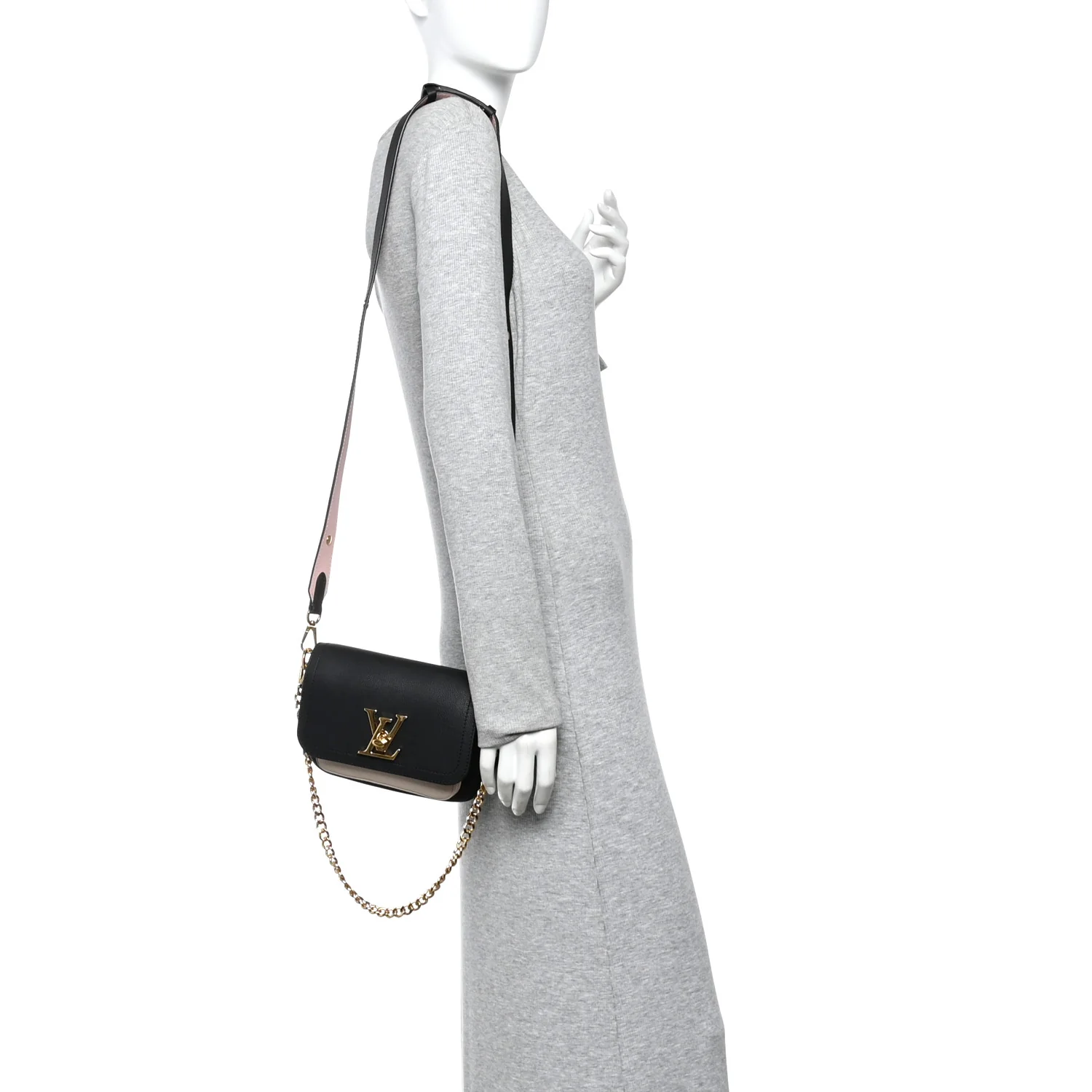 Grained Calfskin Lockme Tender Black - Image 2