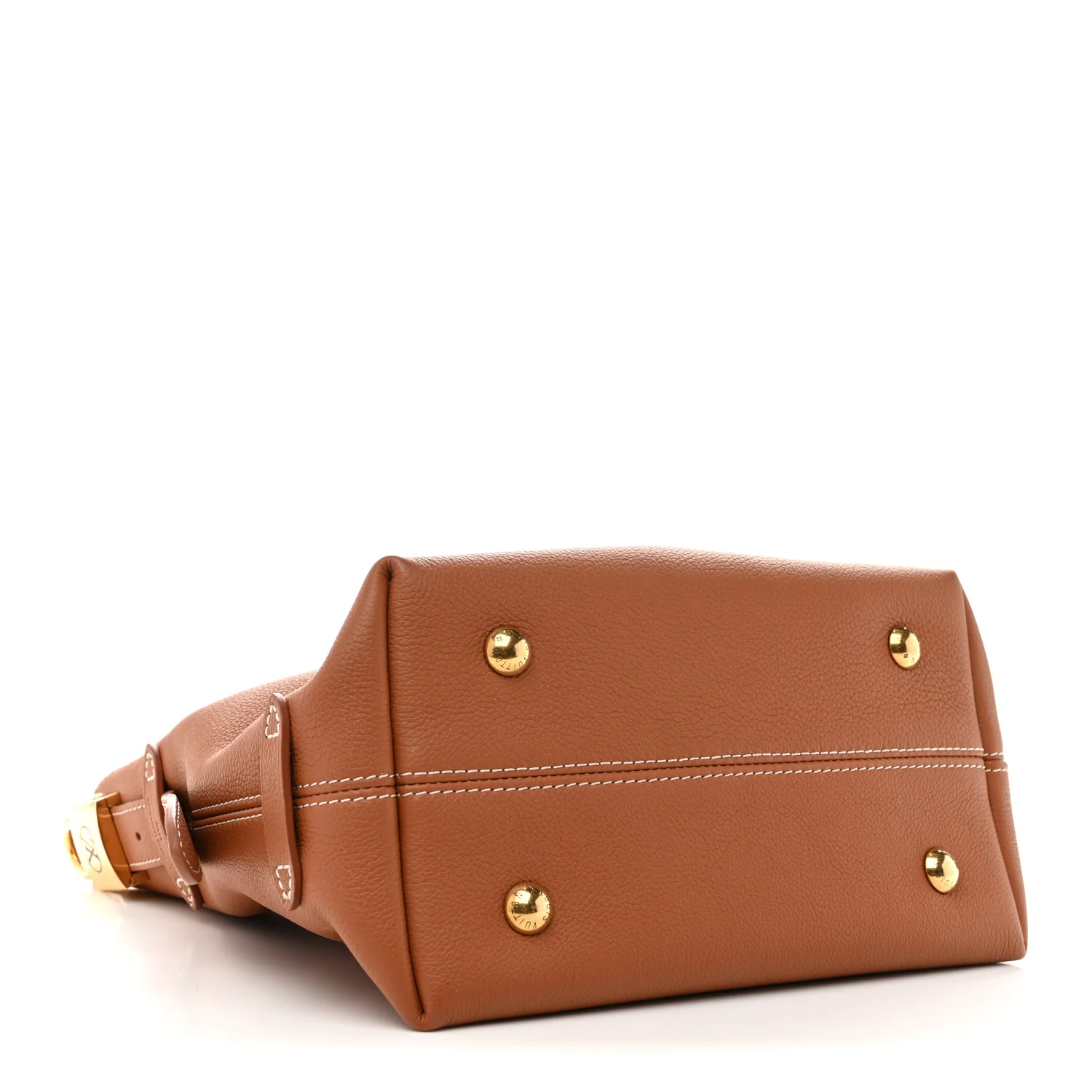 Grained Calfskin Low Key Hobo PM Cognac - Image 4
