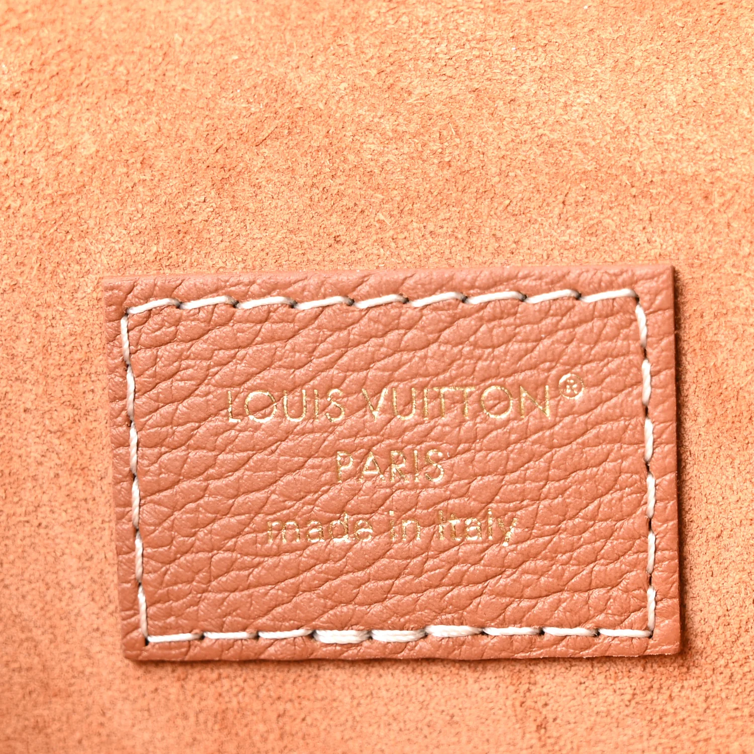 Grained Calfskin Low Key Vanity Pouch Cognac - Image 5