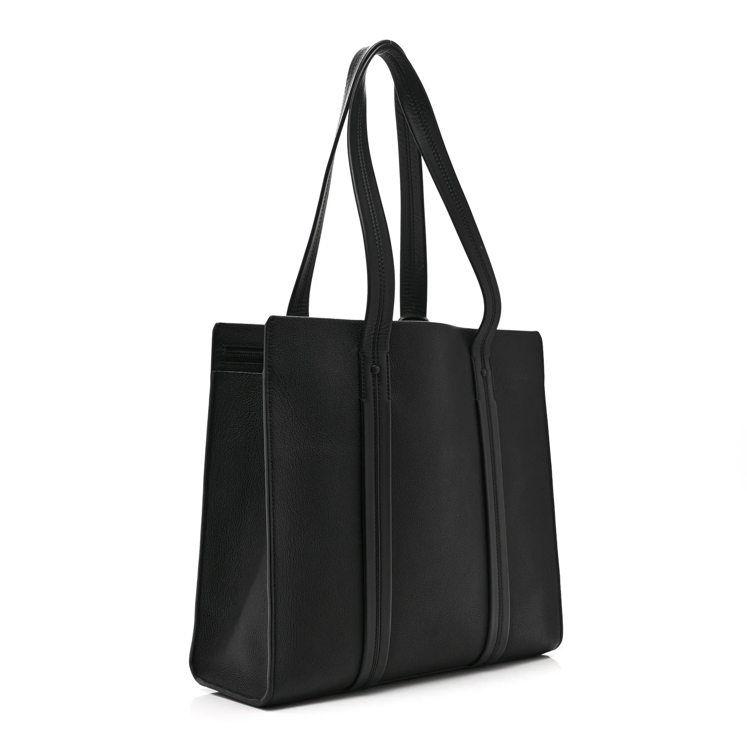Grained Calfskin LV Aerogram Tote Black - Image 3