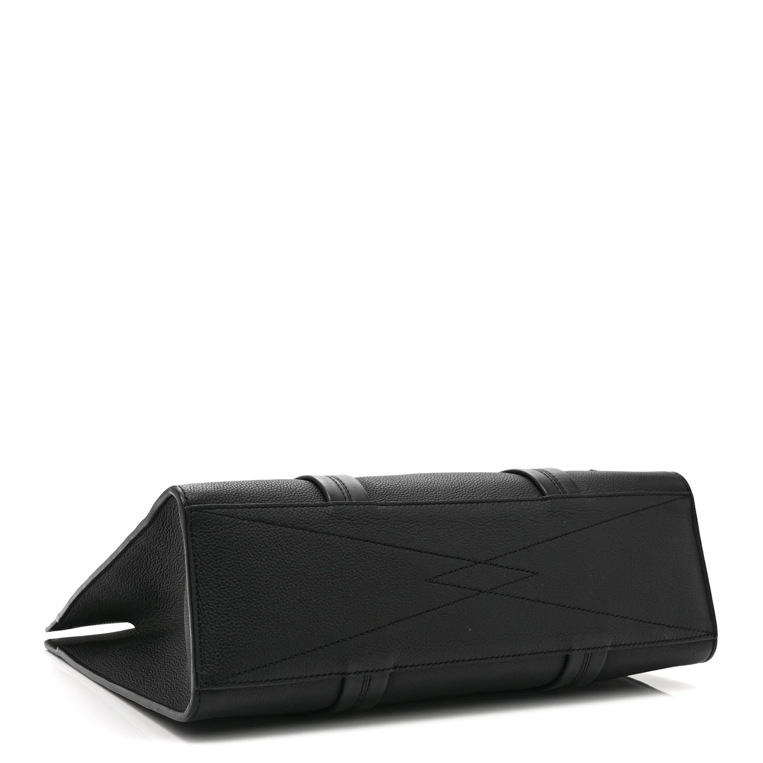 Grained Calfskin LV Aerogram Tote Black - Image 4