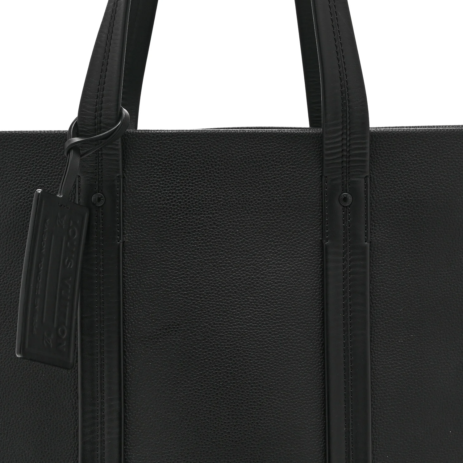 Grained Calfskin LV Aerogram Tote Black - Image 7