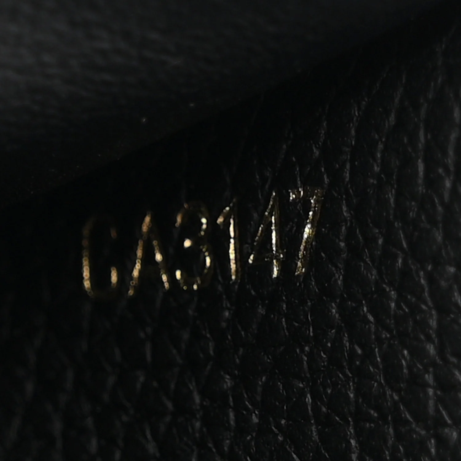 Grained Calfskin Monogram Double V Compact Wallet Black - Image 8