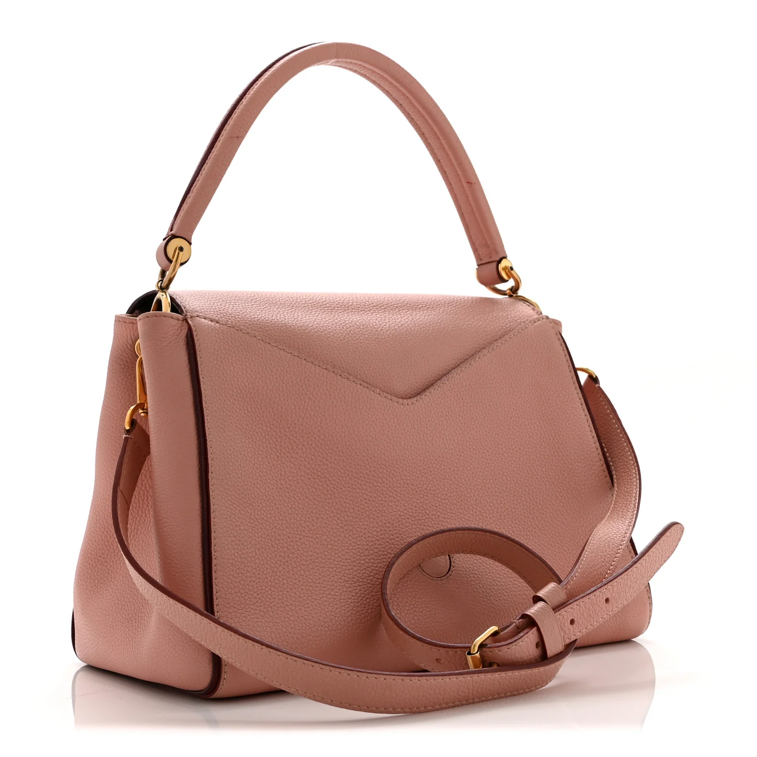 Grained Calfskin Monogram Double V Rose Poudre - Image 3
