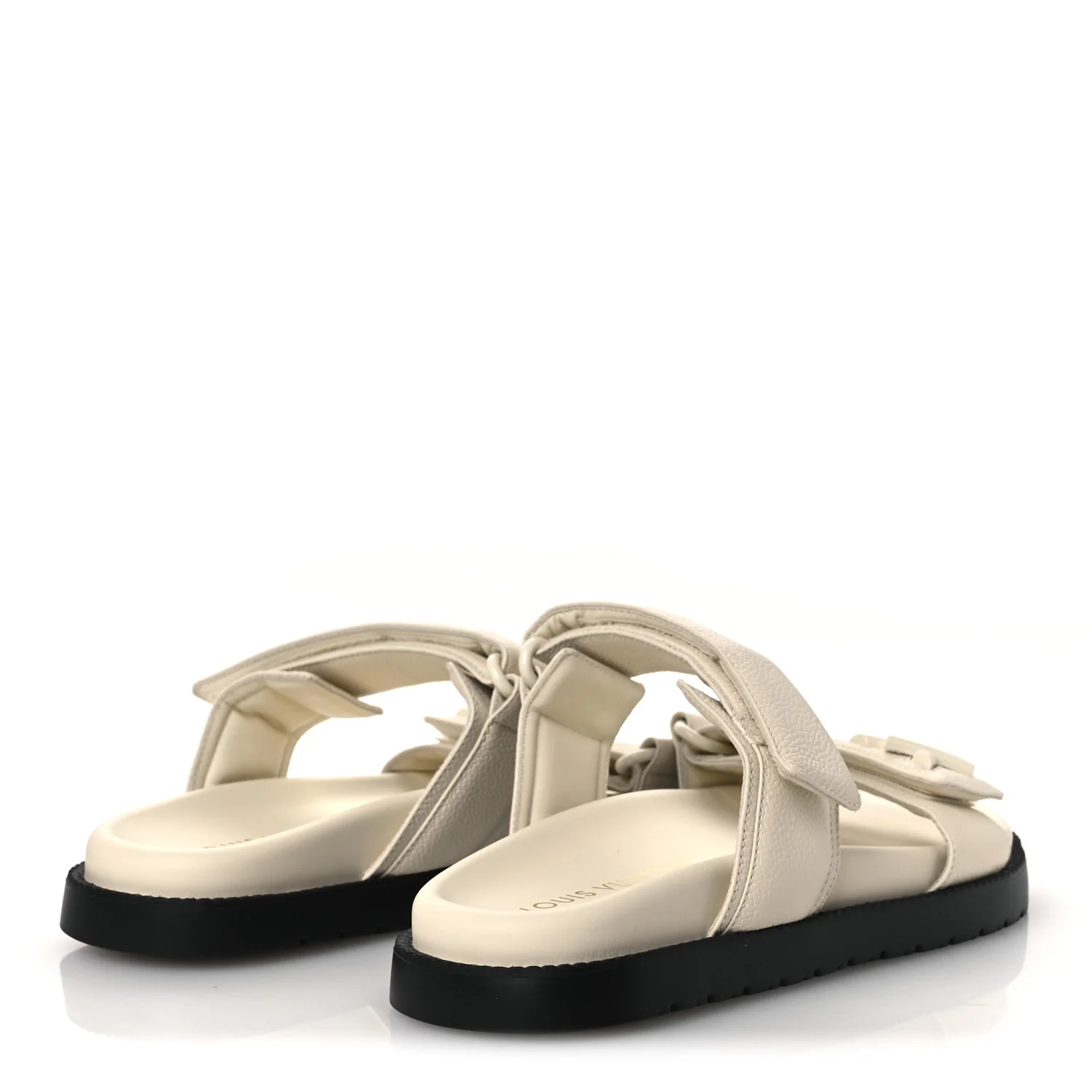 Grained Calfskin Sunset Comfort Flat Sandals 39 Light Beige - Image 5