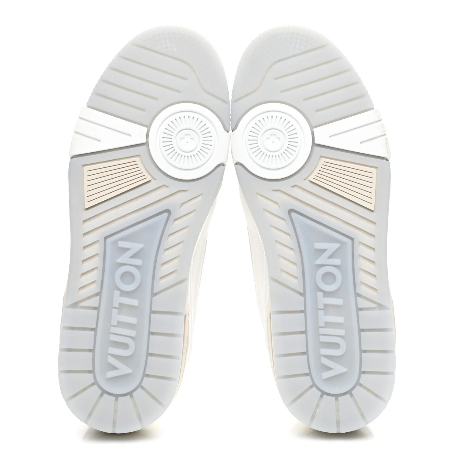 Grained Calfskin Womens LV Trainer Sneakers 37 White - Image 6