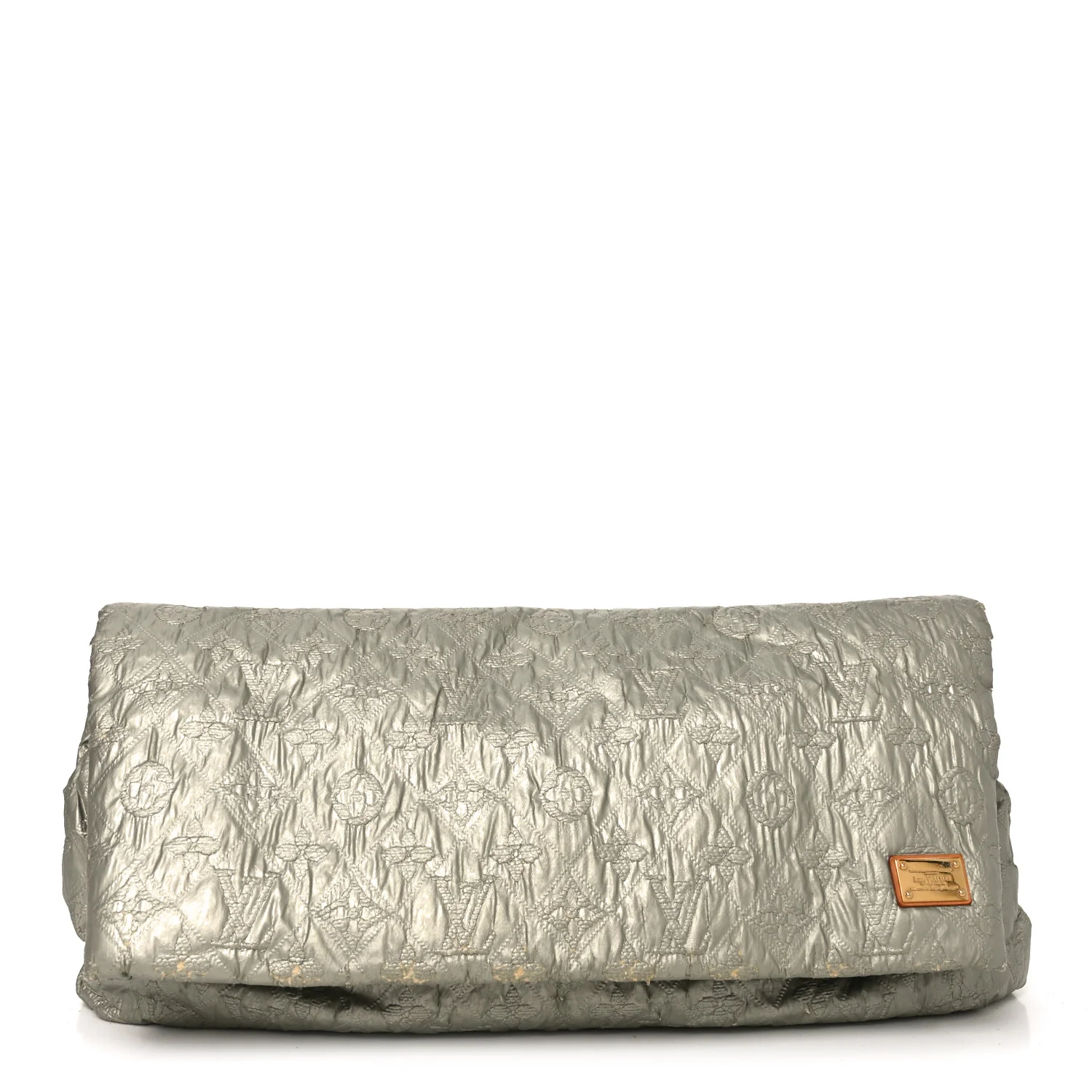 Jacquard Quilted Monogram Limelight Clutch GM Perle