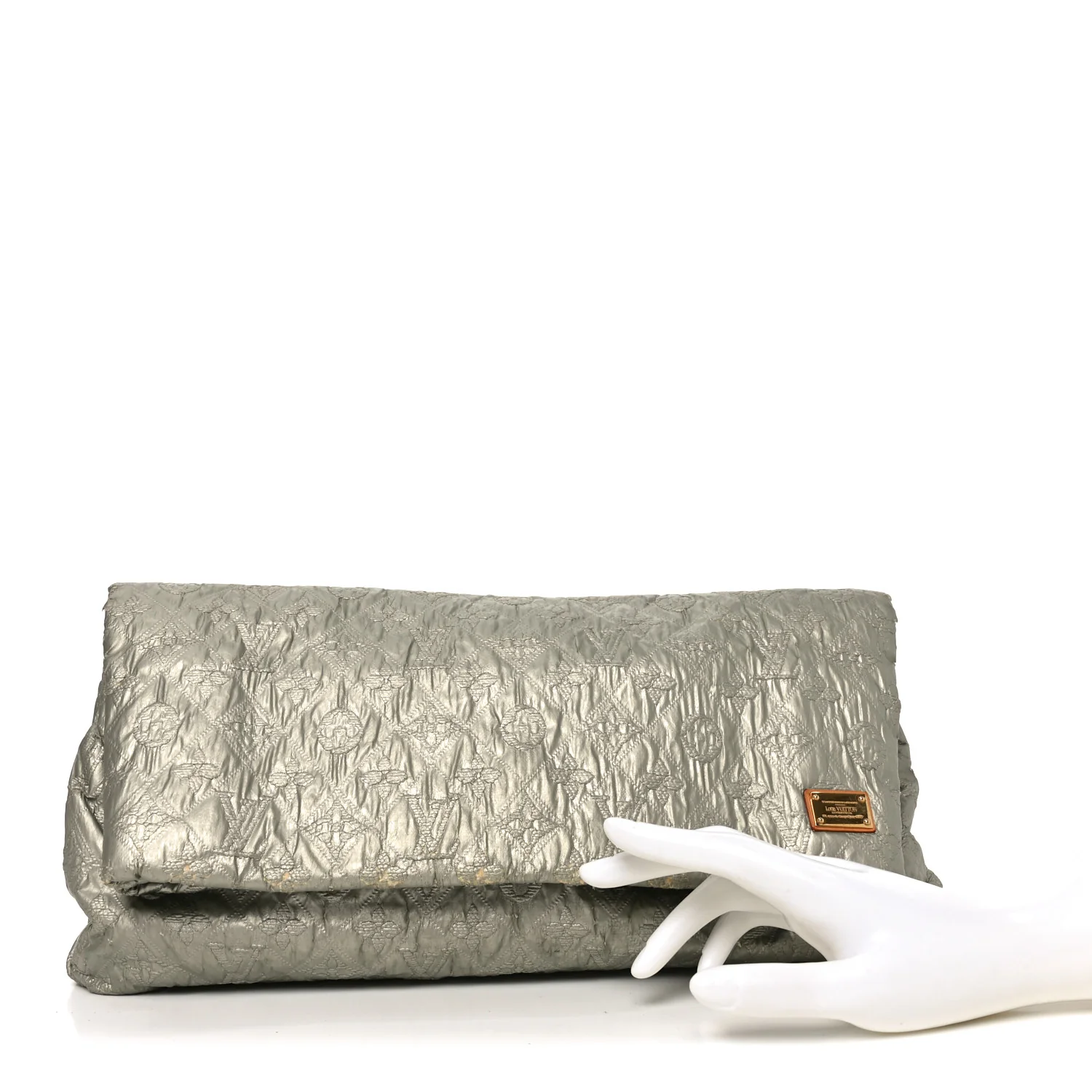 Jacquard Quilted Monogram Limelight Clutch GM Perle - Image 2