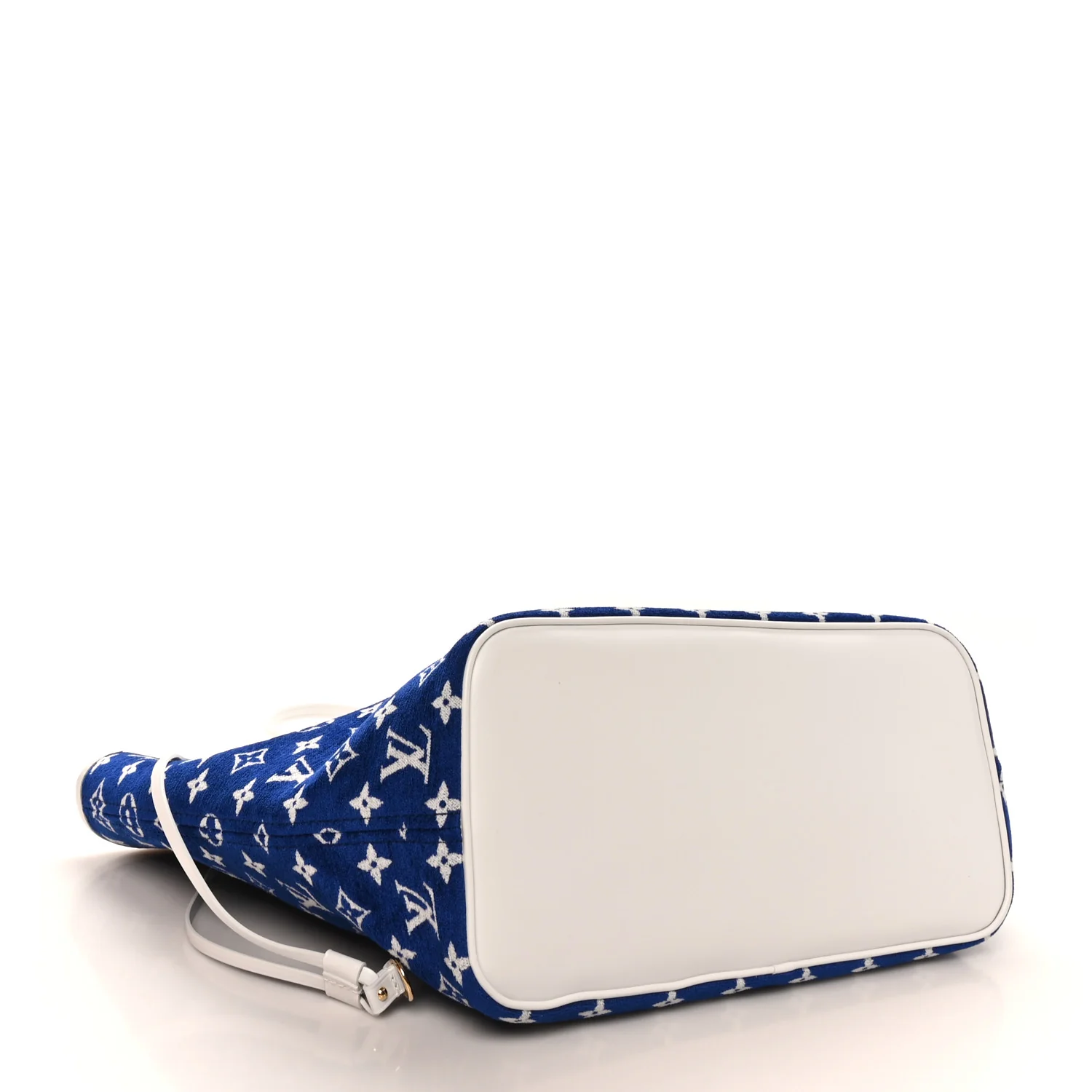 Jacquard Velvet Monogram LV Match Neverfull MM Bleu - Image 4