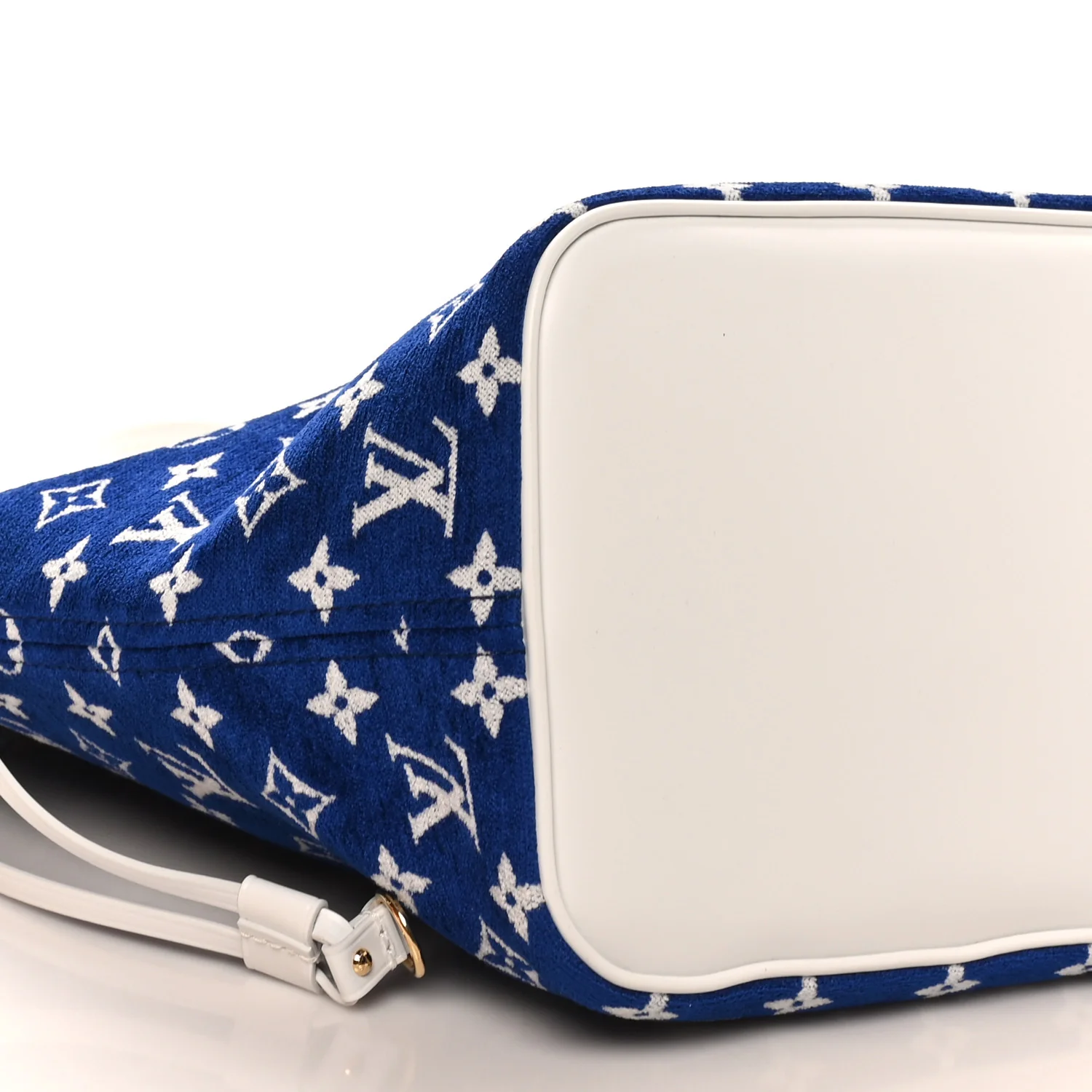 Jacquard Velvet Monogram LV Match Neverfull MM Bleu - Image 8