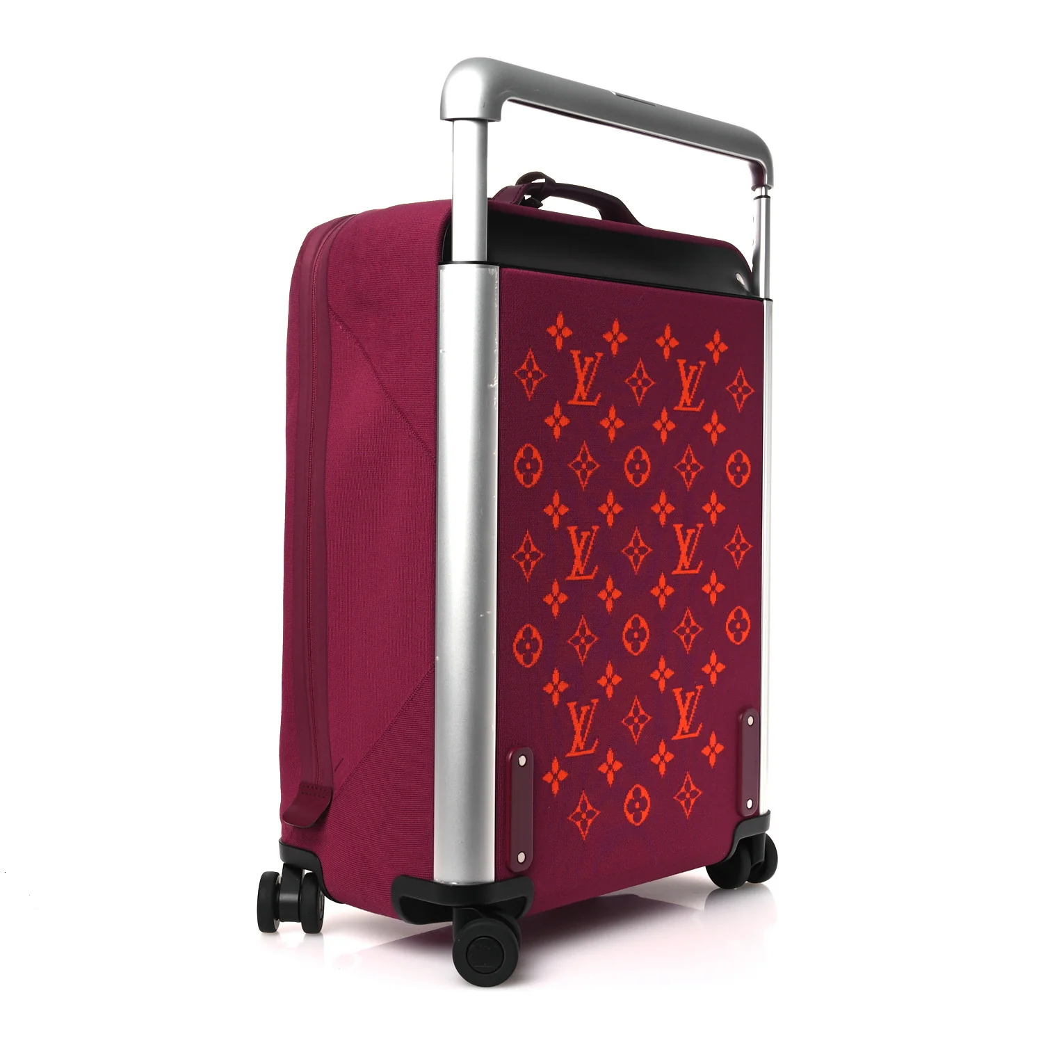 Knit Monogram Horizon Soft 55 Suitcase Fuchsia - Image 4