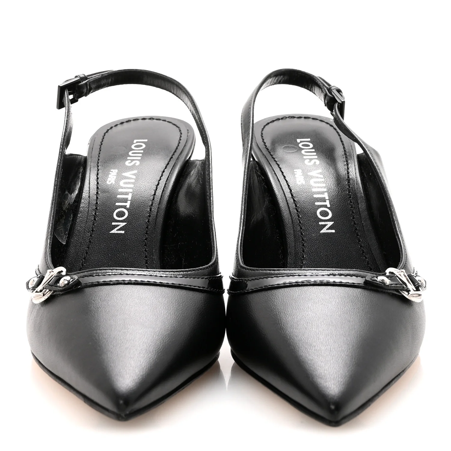 Lambskin 6AM Slingback Pumps 37.5 Black - Image 3