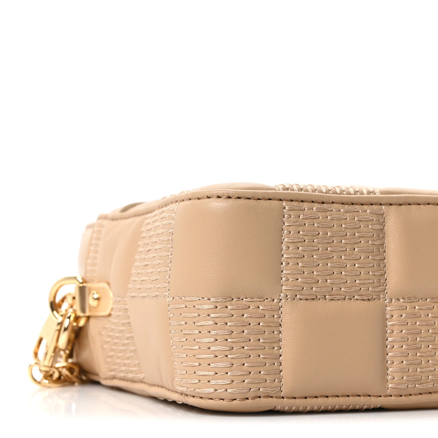 Lambskin Damier Quilt Troca MM Cashmere Beige - Image 7