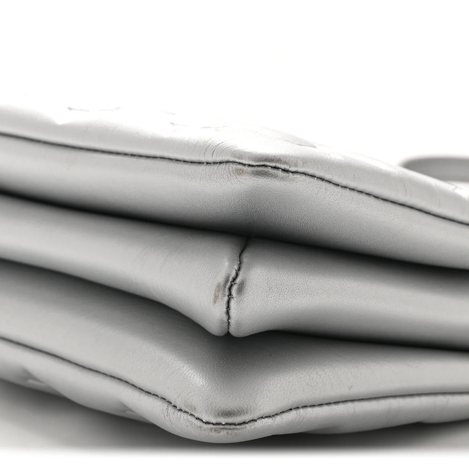Lambskin Embossed Monogram Coussin BB Silver - Image 11