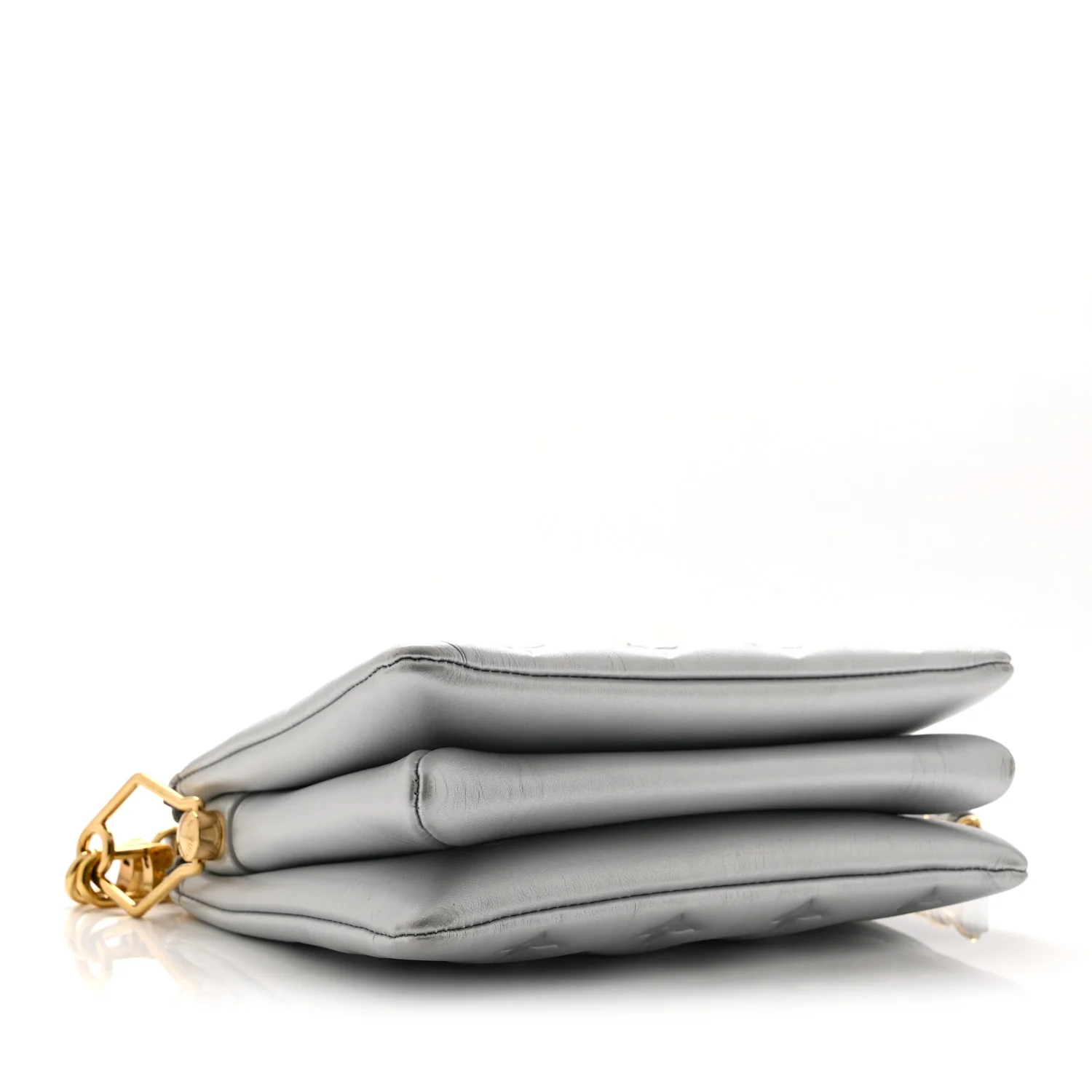 Lambskin Embossed Monogram Coussin BB Silver - Image 4