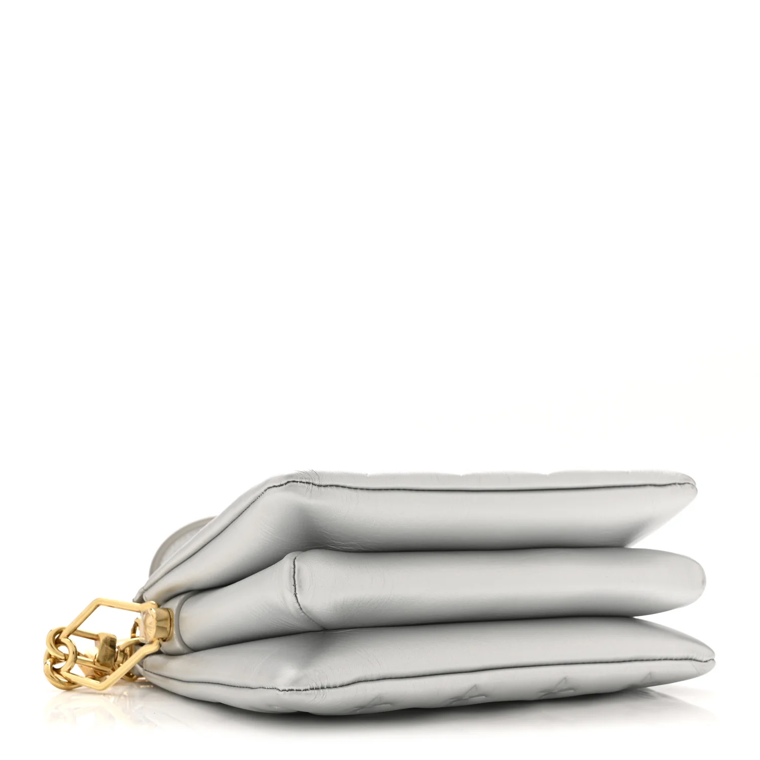 Lambskin Embossed Monogram Coussin BB Silver - Image 4