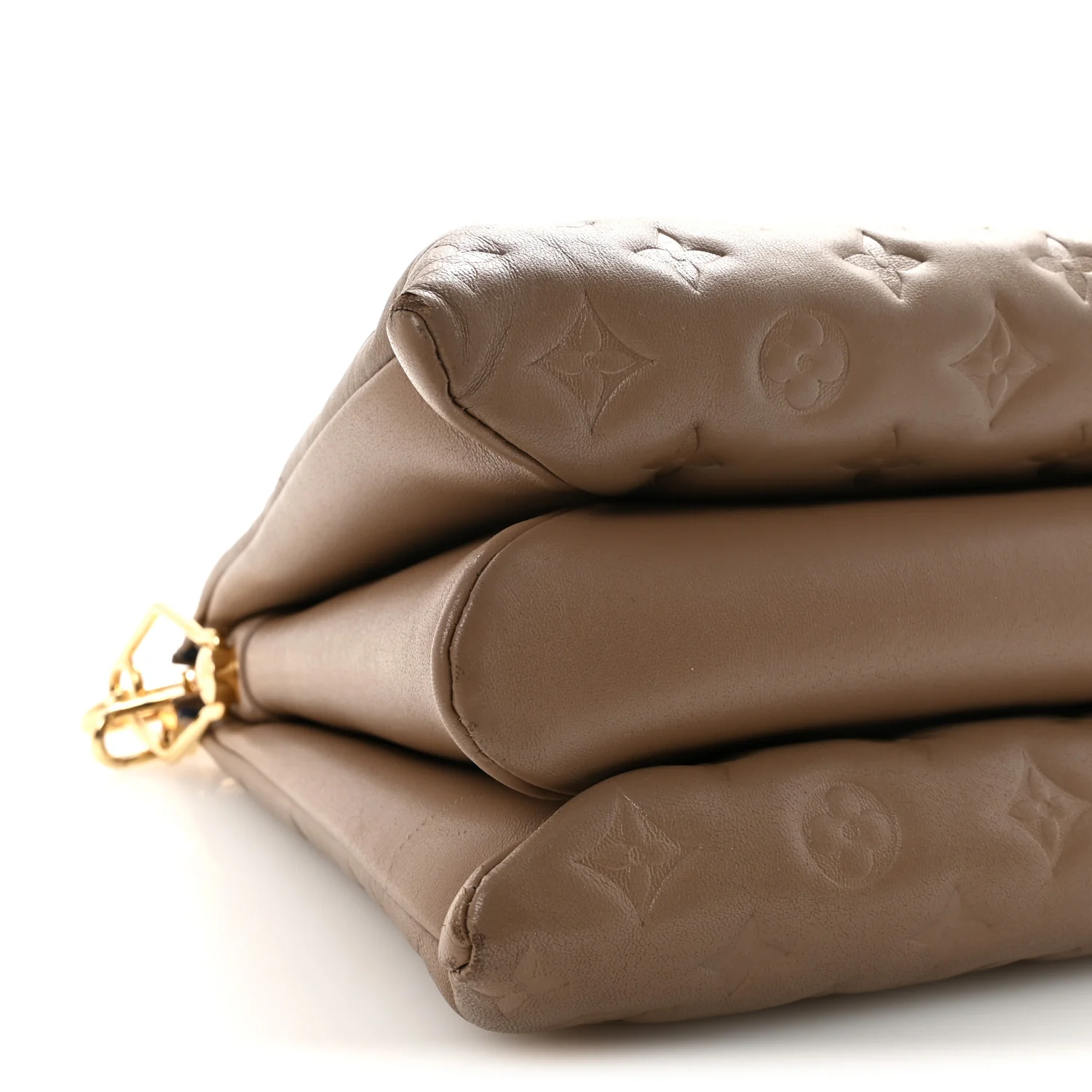 Lambskin Embossed Monogram Coussin MM Taupe - Image 8