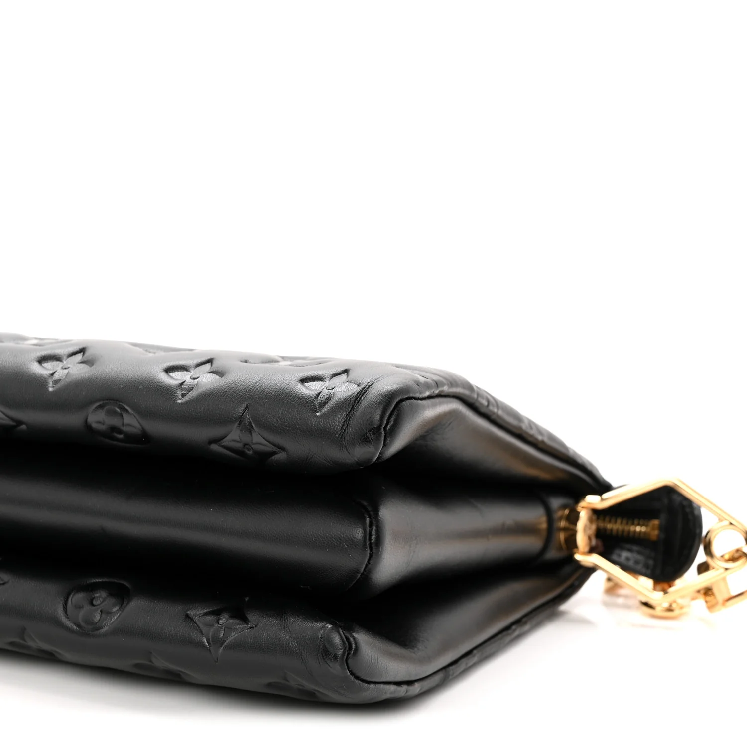 Lambskin Embossed Monogram Coussin PM Black - Image 9