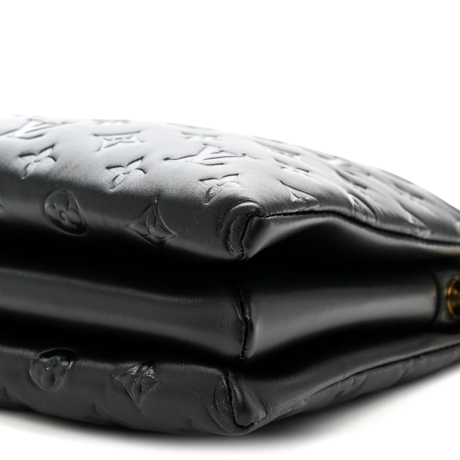 Lambskin Embossed Monogram Coussin PM Black - Image 11