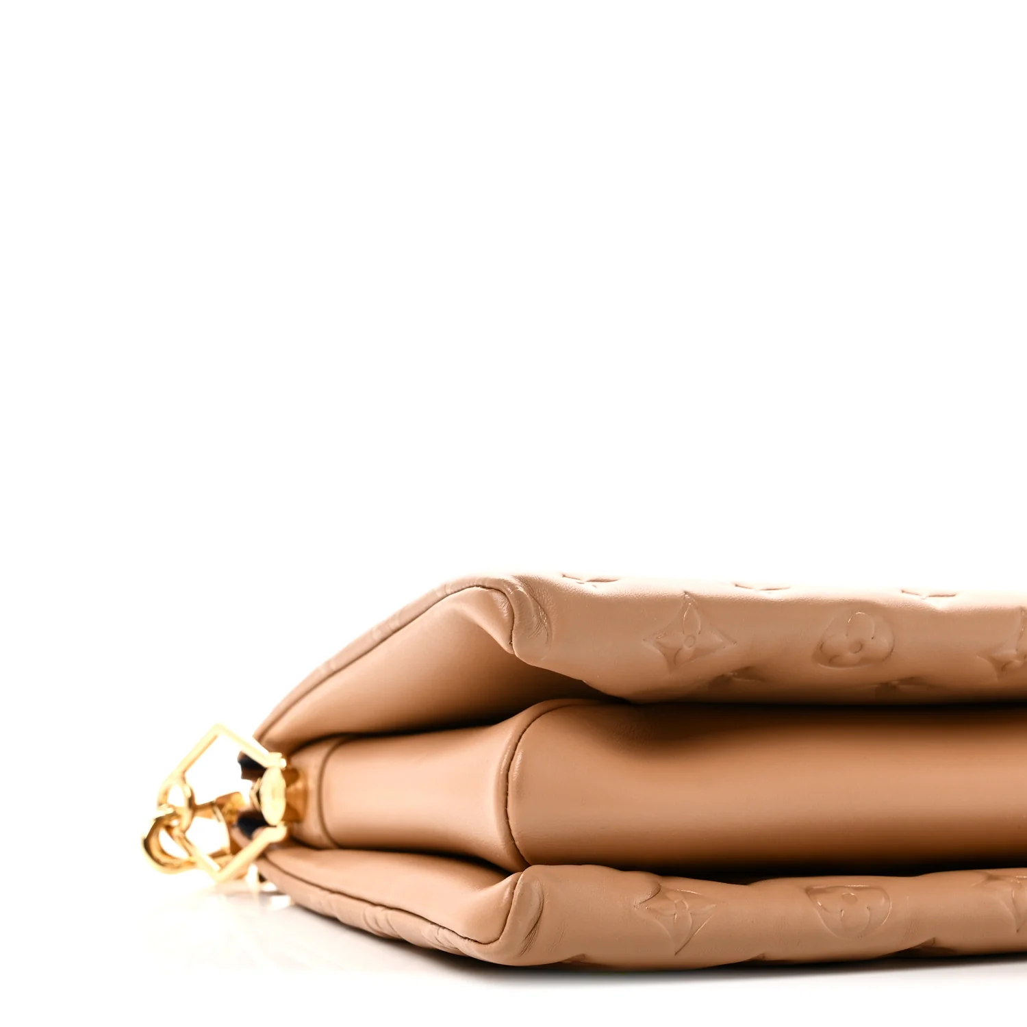 Lambskin Embossed Monogram Coussin PM Camel - Image 10