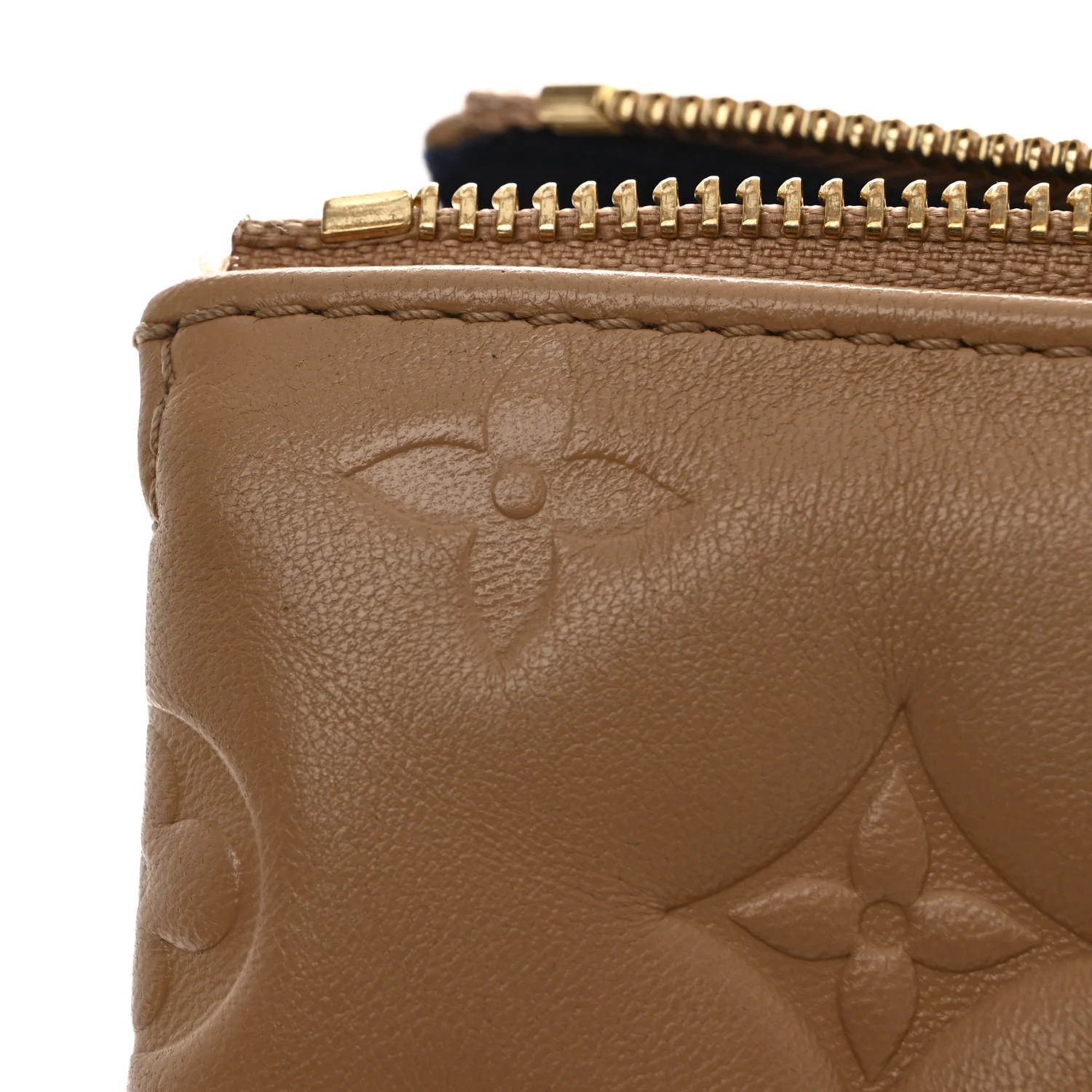 Lambskin Embossed Monogram Coussin PM Camel - Image 12