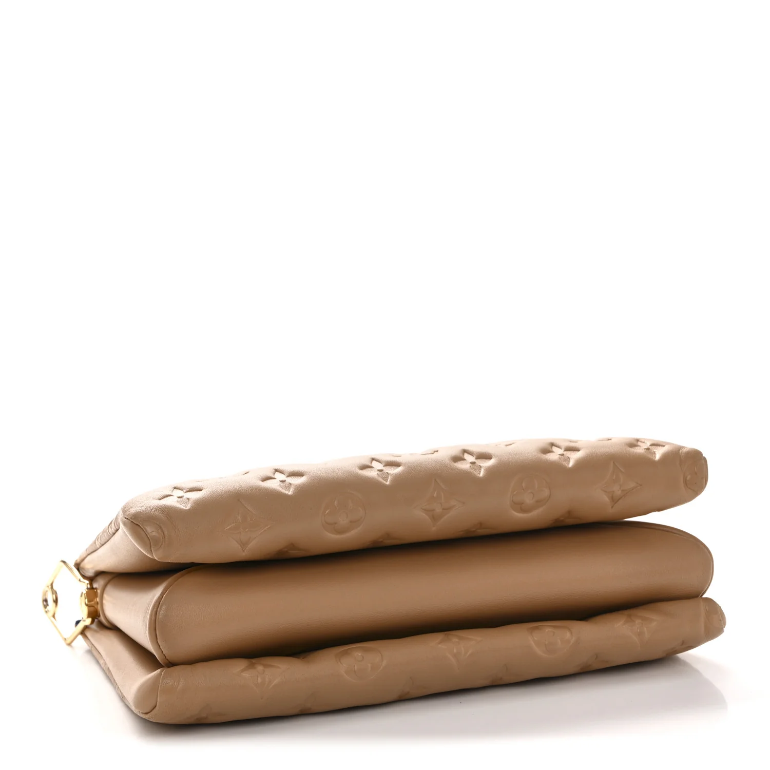Lambskin Embossed Monogram Coussin PM Camel - Image 4