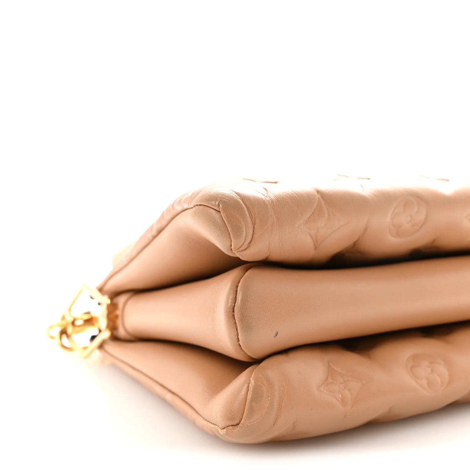 Lambskin Embossed Monogram Coussin PM Camel - Image 8