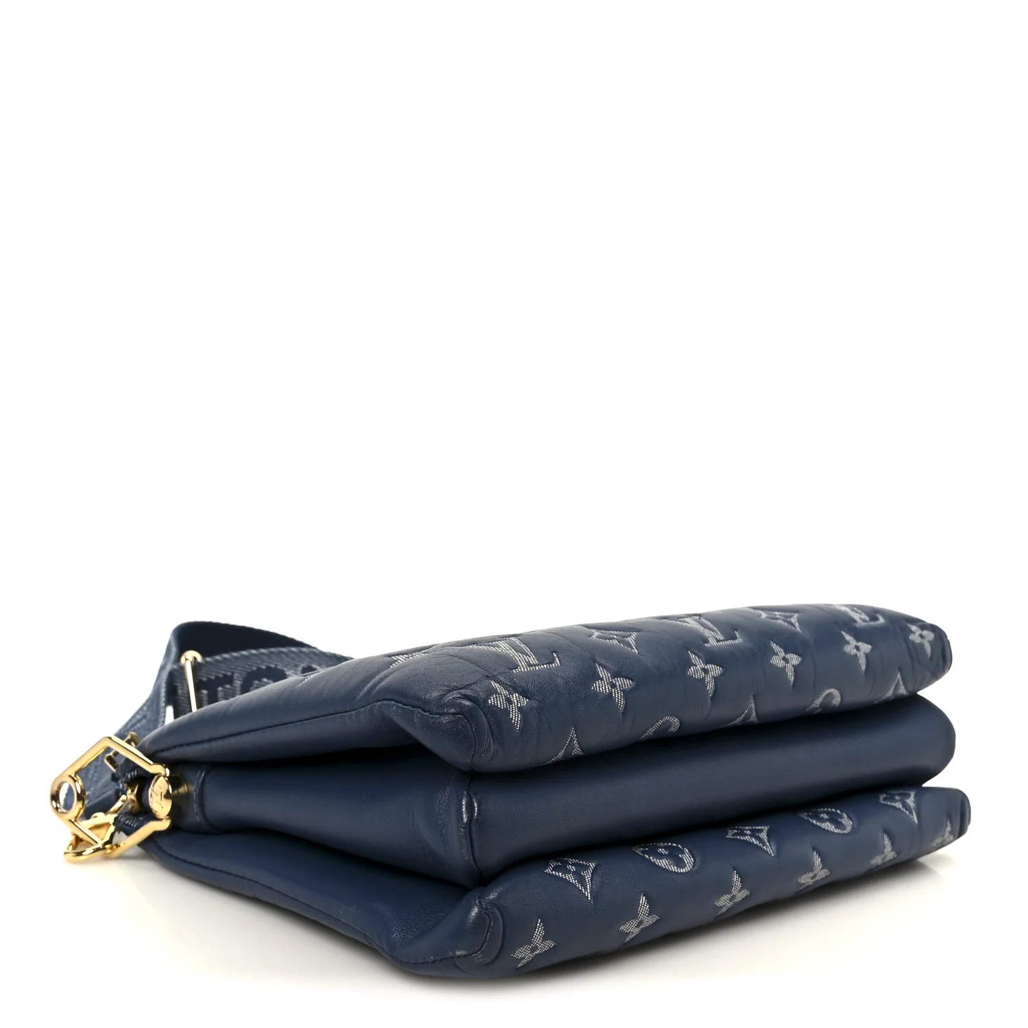 Lambskin Embossed Monogram Coussin PM Denim Blue - Image 4