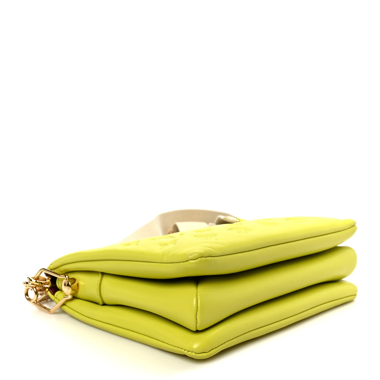 Lambskin Embossed Monogram Coussin PM Vert Acide - Image 4
