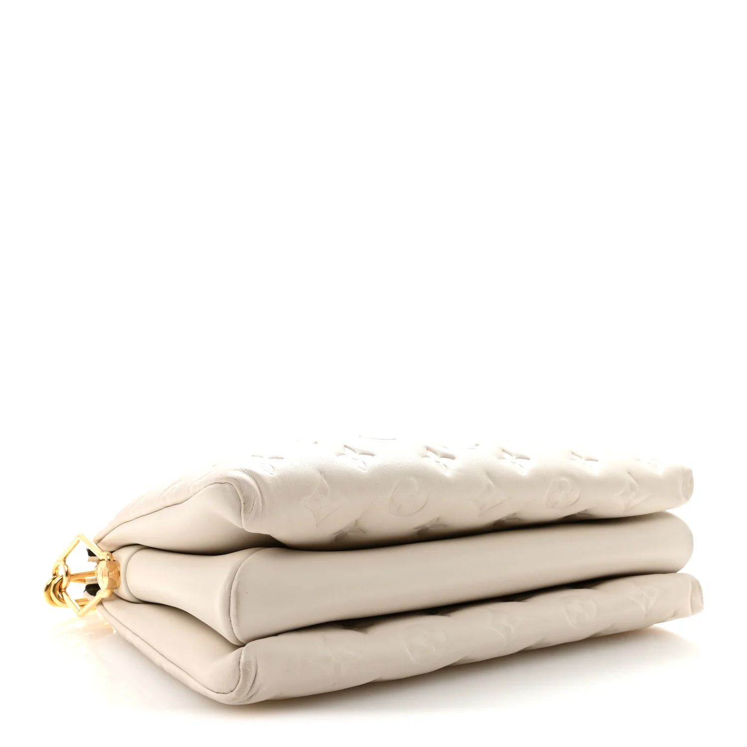 Lambskin Embossed Monogram Coussin PM White - Image 4