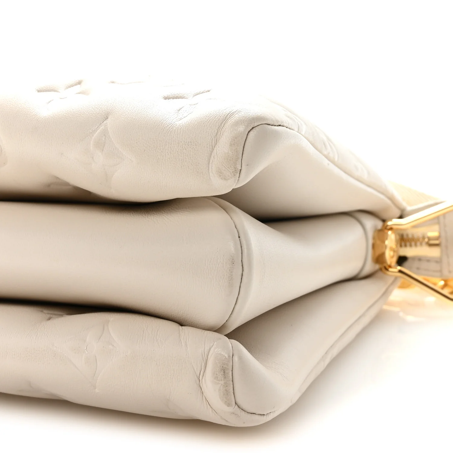 Lambskin Embossed Monogram Coussin PM White - Image 9