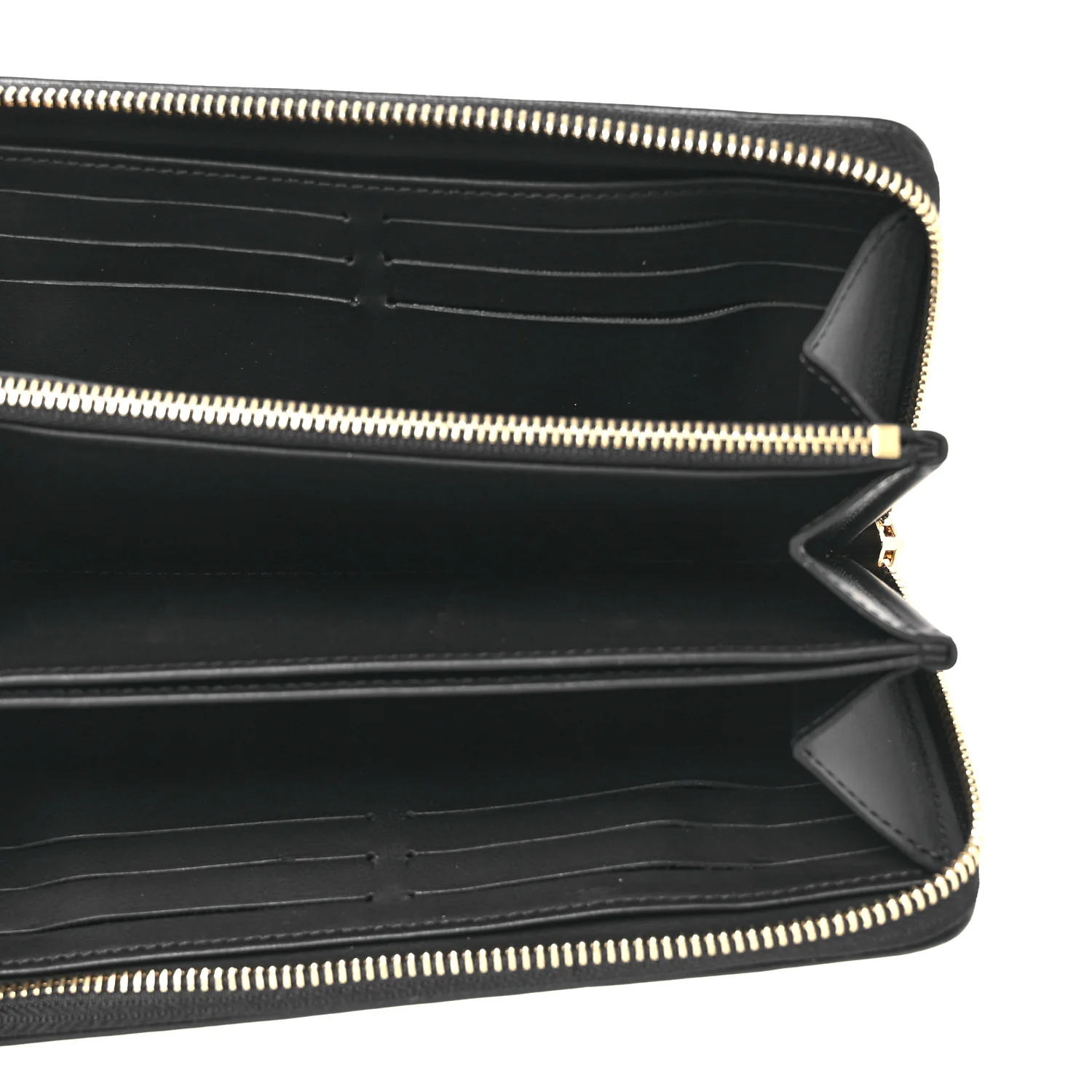 Lambskin Embossed Monogram Coussin Zippy Wallet Black - Image 5