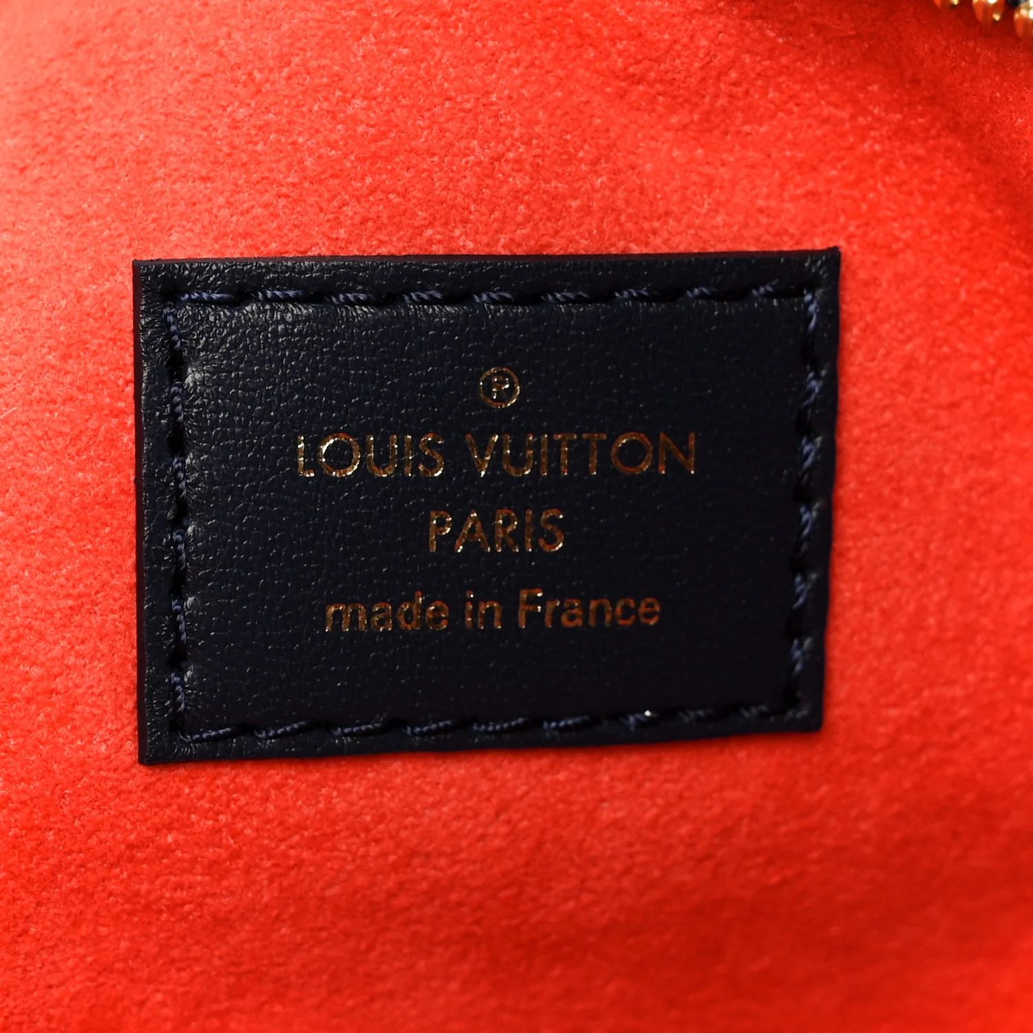 Lambskin Embossed Monogram LV Garden Coussin MM Navy Blue - Image 8