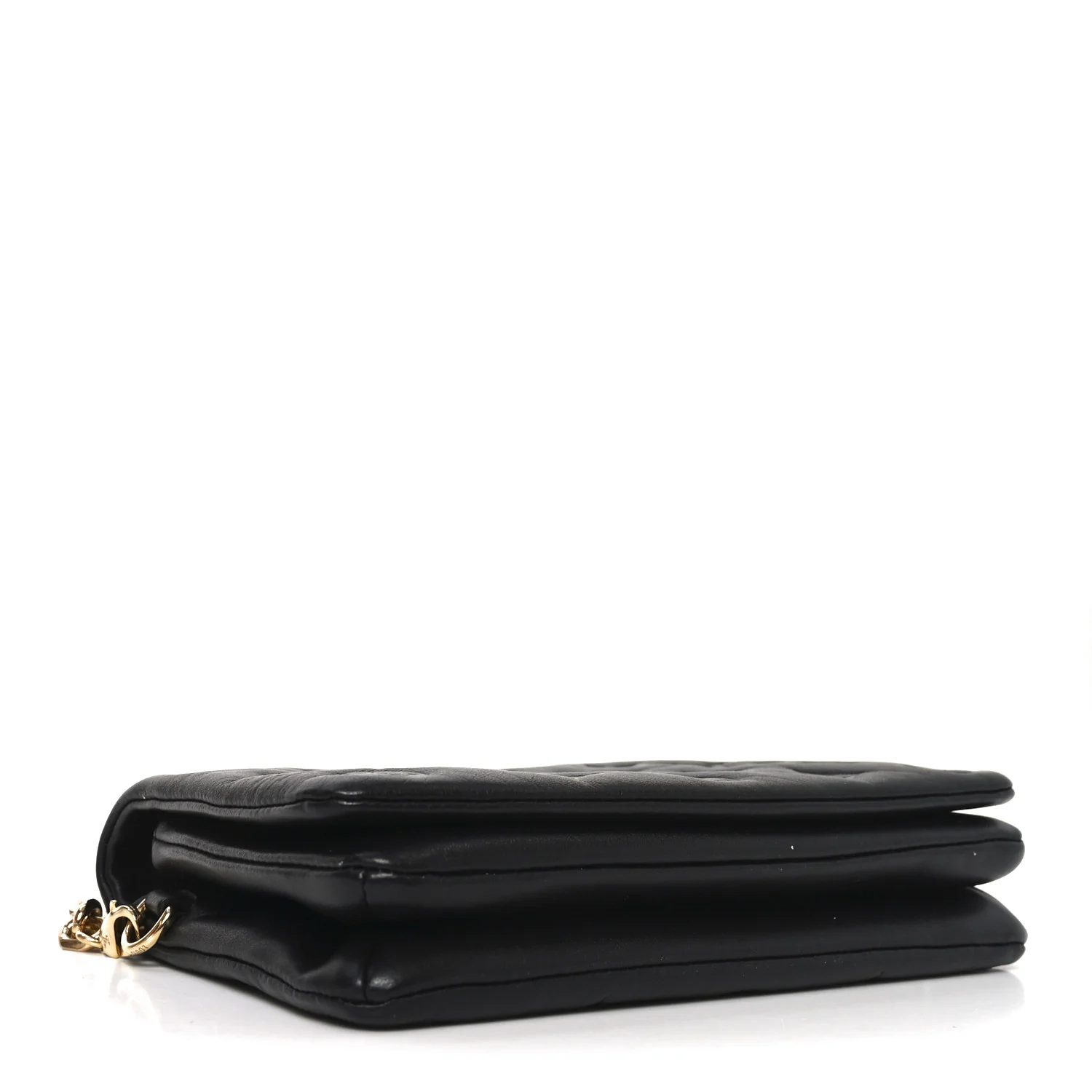 Lambskin Embossed Monogram Pochette Coussin Black - Image 4
