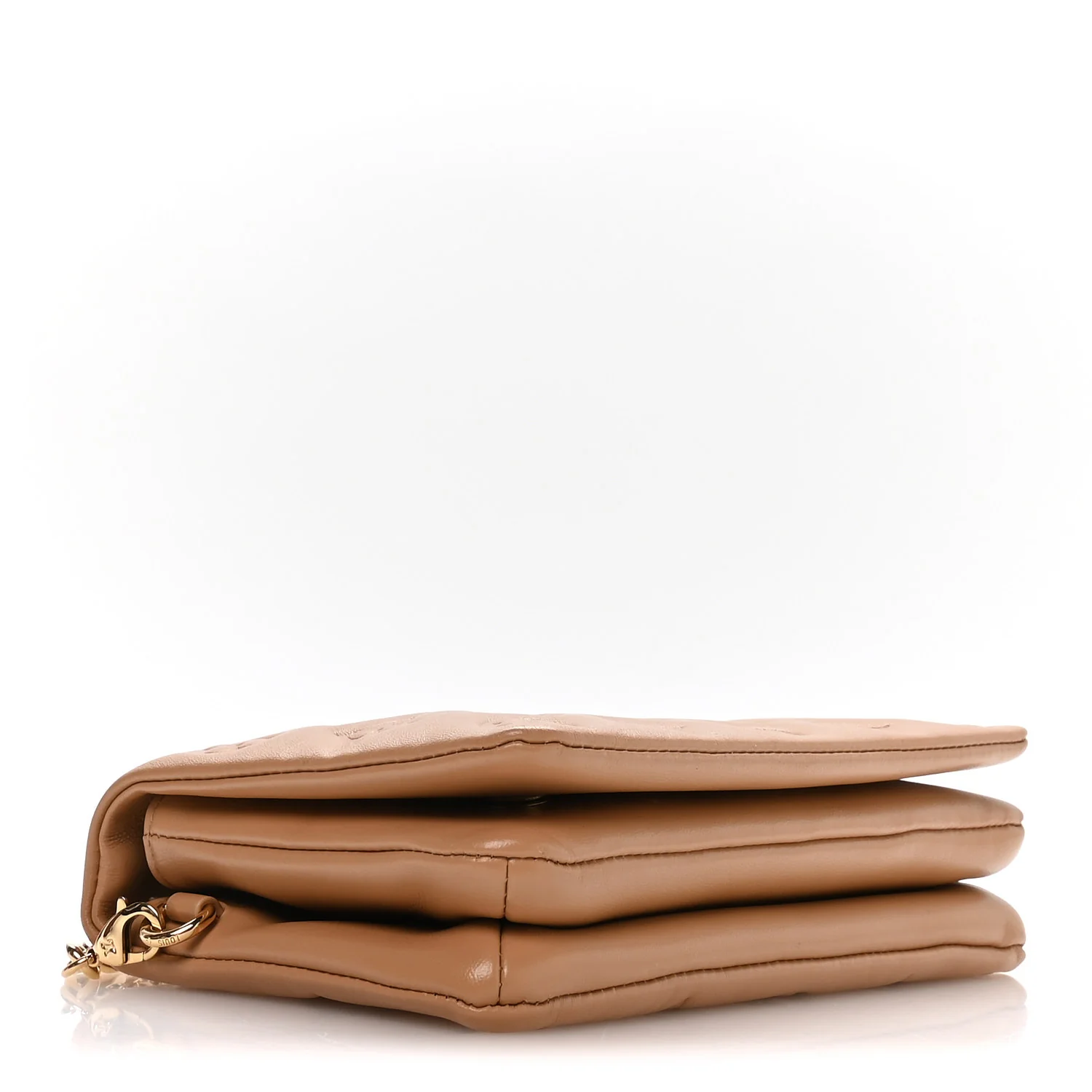 Lambskin Embossed Monogram Pochette Coussin Camel - Image 4