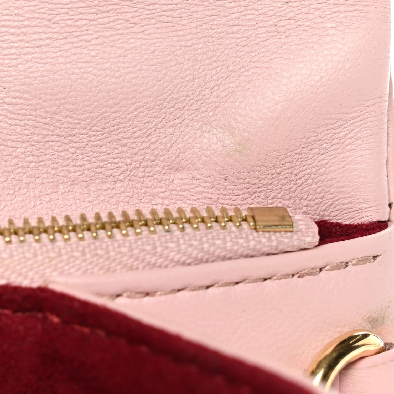 Lambskin Embossed Monogram Pochette Coussin Rose - Image 10
