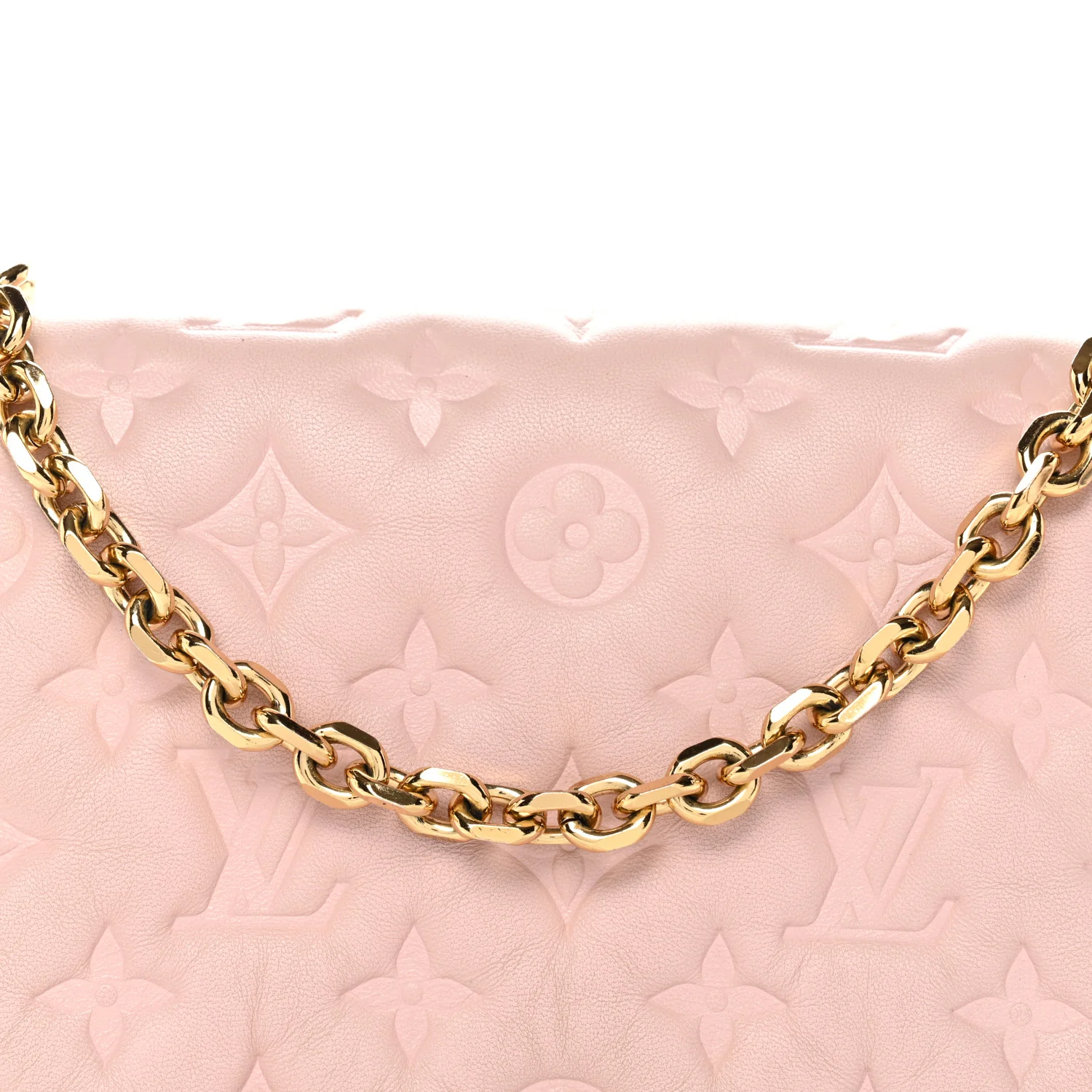 Lambskin Embossed Monogram Pochette Coussin Rose - Image 7