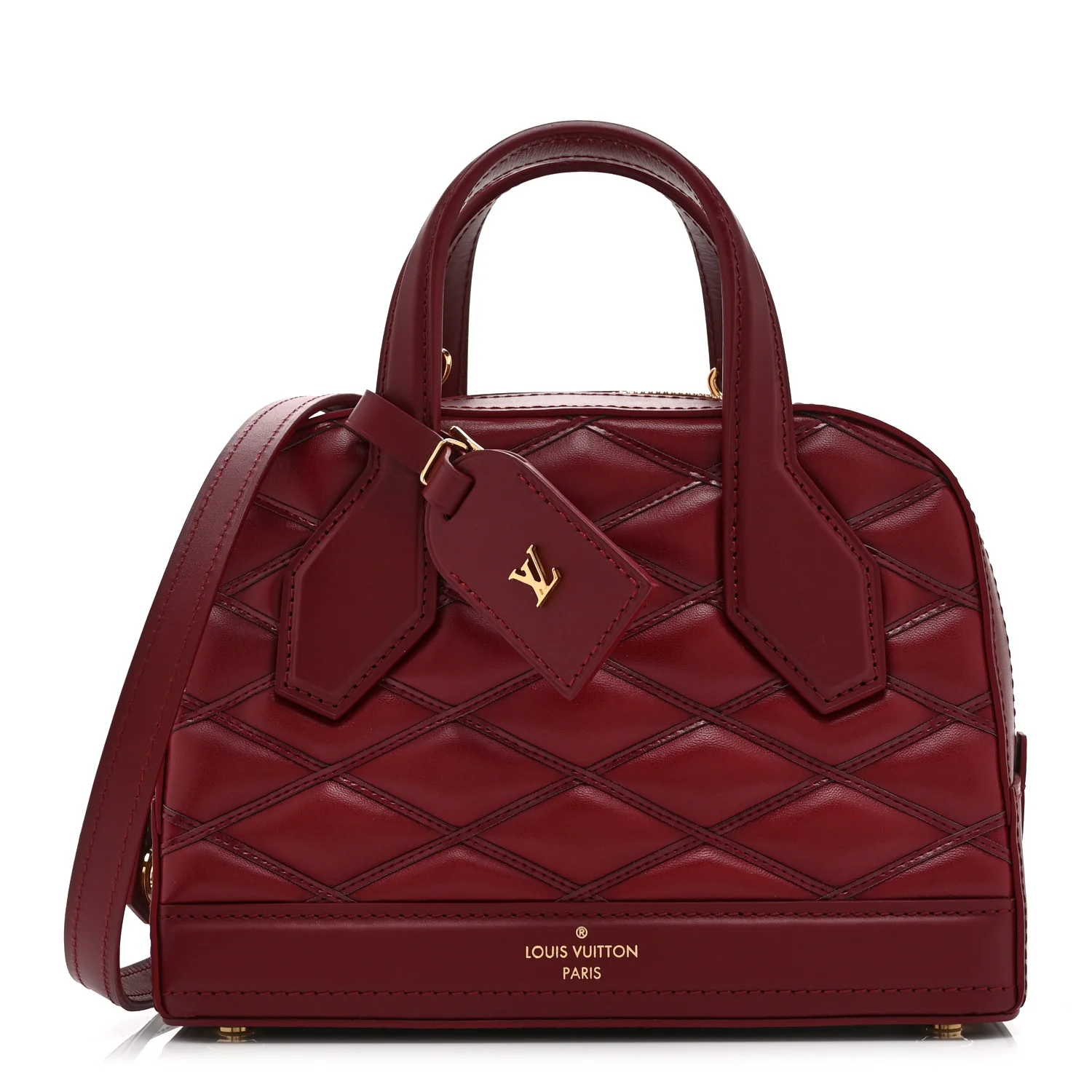 Lambskin Malletage Mini Dora Carmine