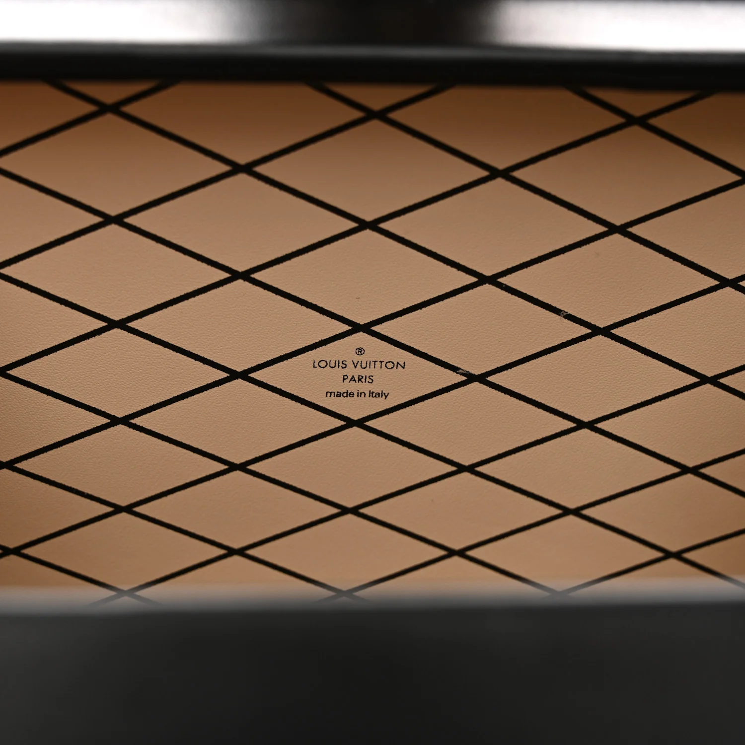 Lambskin Malletage Petite Malle Black Beige - Image 6