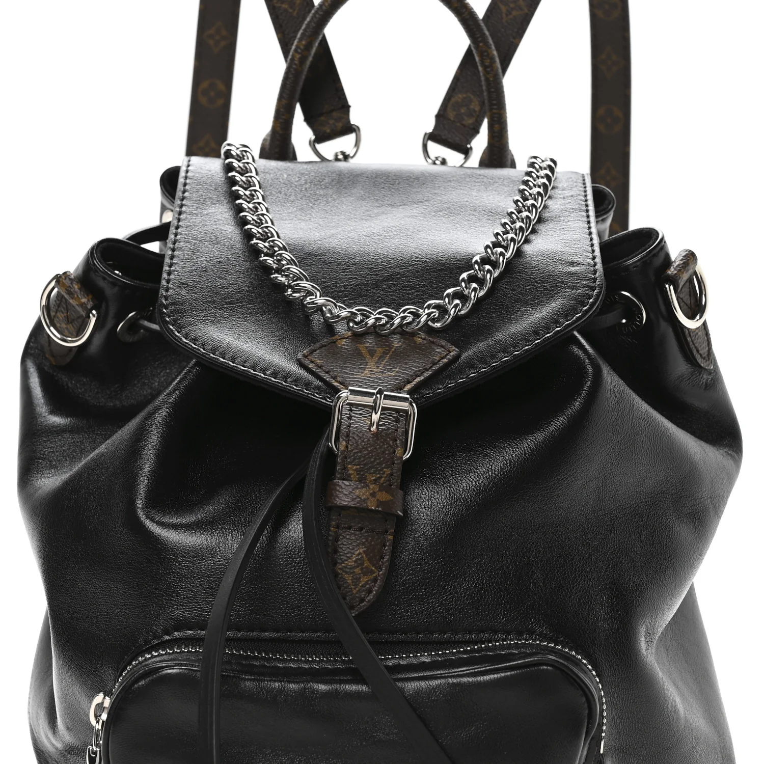 Lambskin Monogram Montsouris Vibe PM Black - Image 7