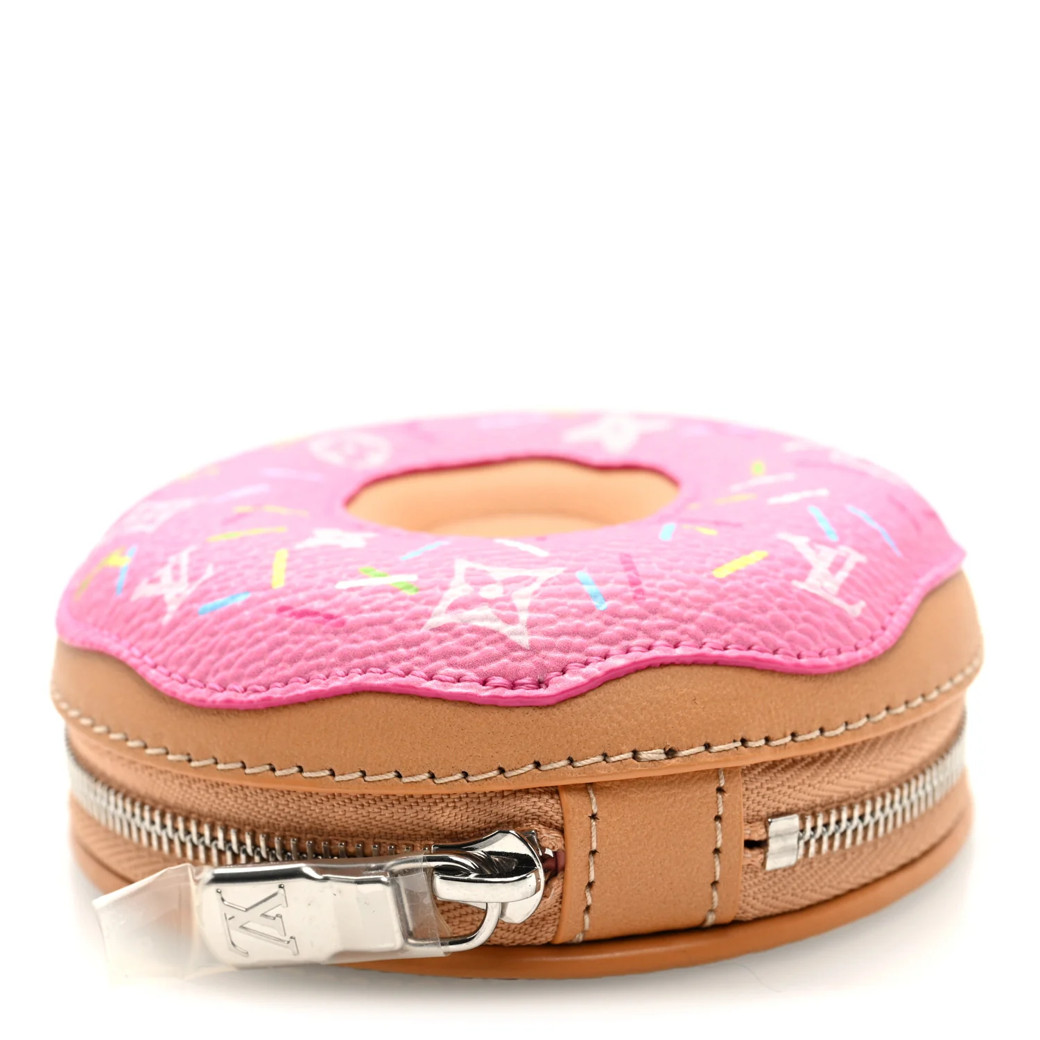 LV Donut Bag Charm Key Holder Pink - Image 4