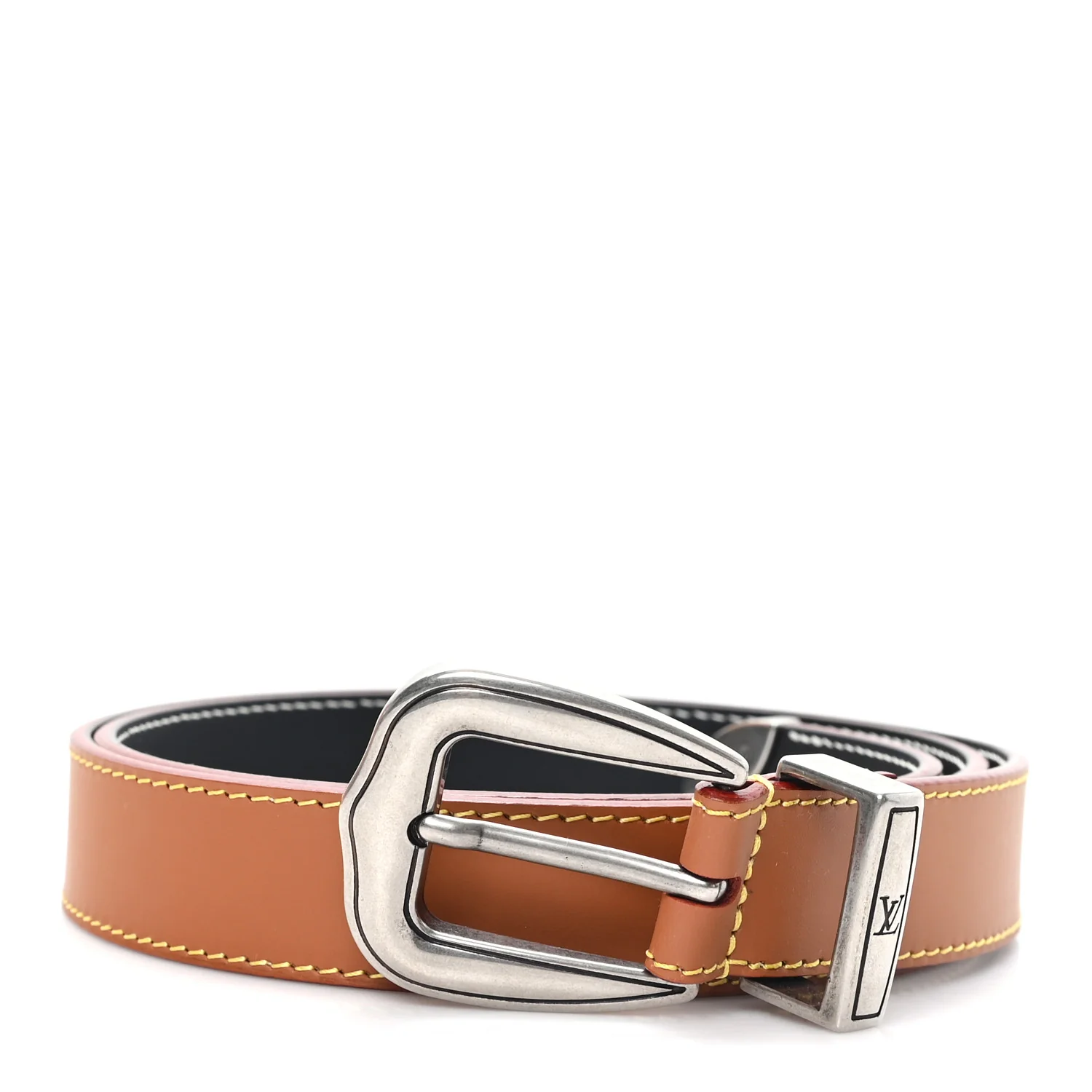LV Dust 25mm Belt 90 36 Cognac Brown