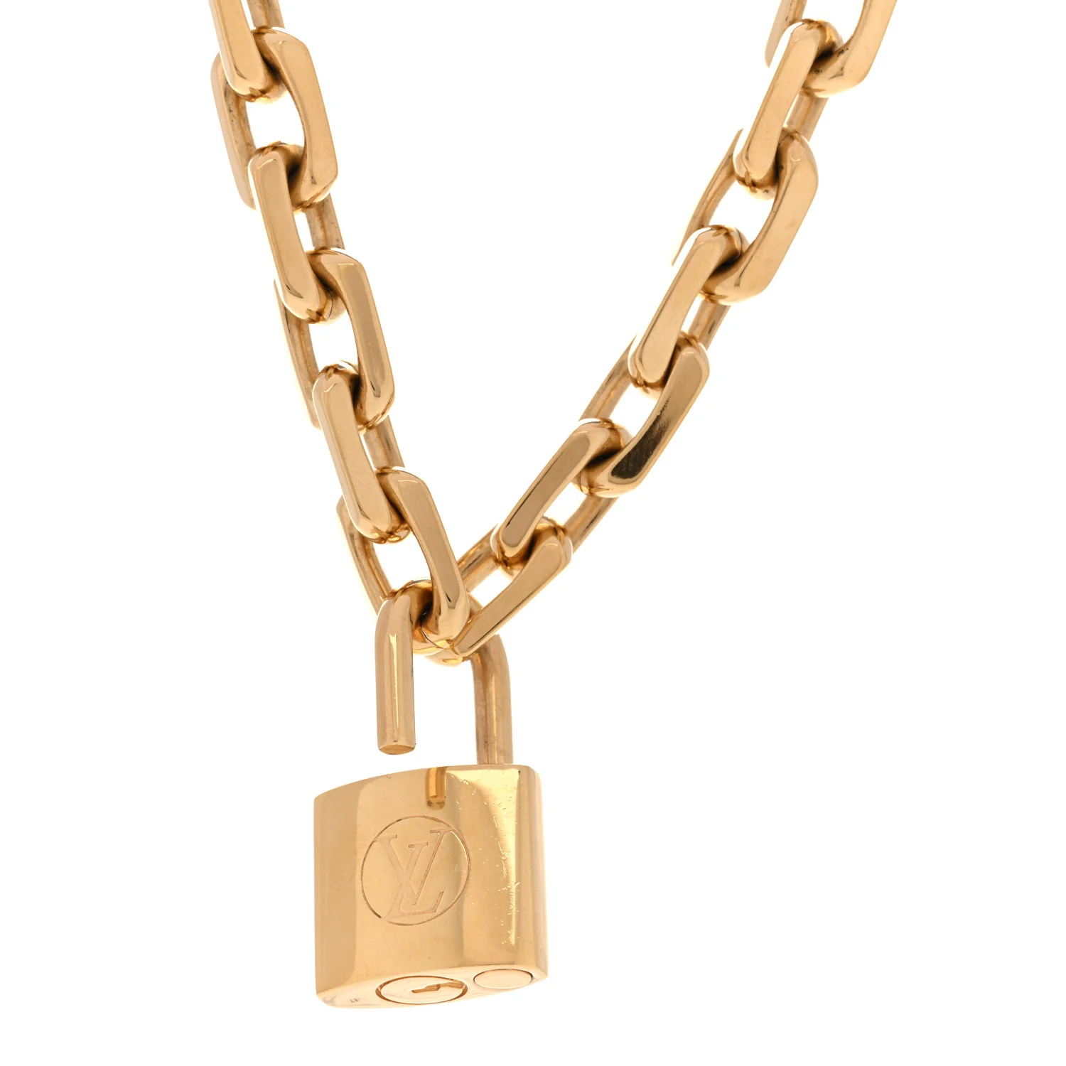 LV Edge Necklace Cadenas Gold - Image 7