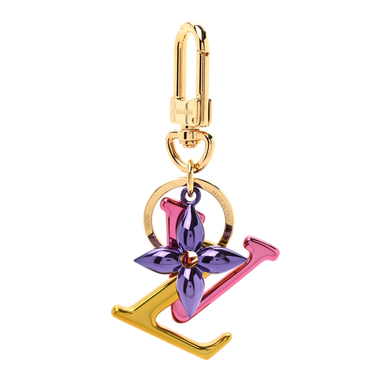 LV New Wave Bag Charm Key Holder Multicolor