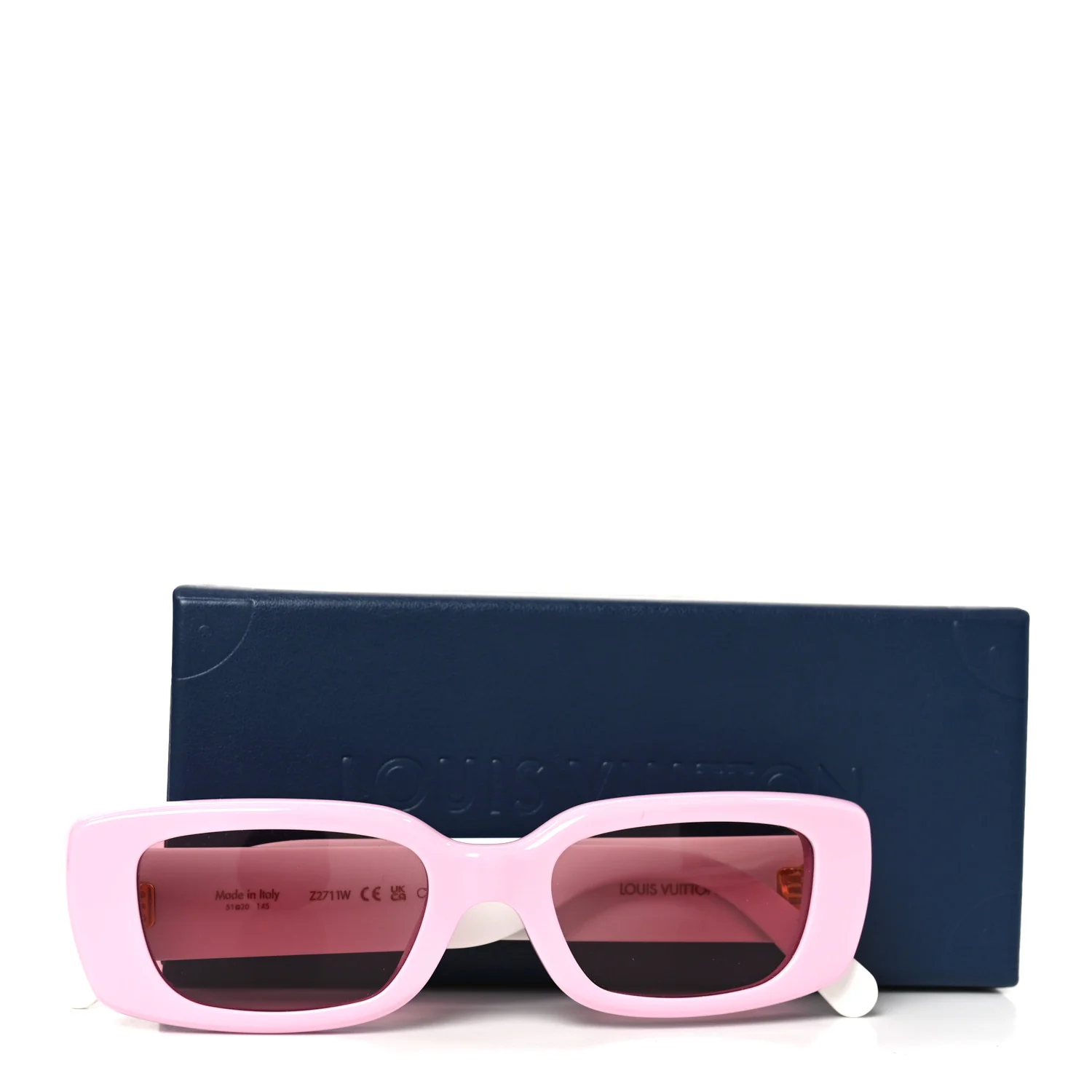 LV X TM Acetate Monogram Multicolor Cat Eye Sunglasses Z2711W Rose White - Image 7