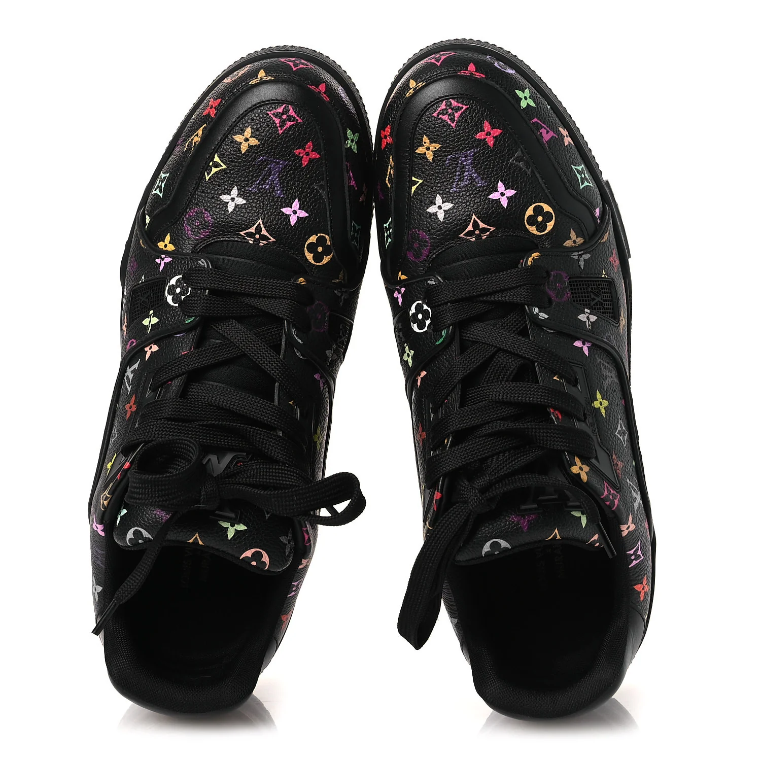 LV X TM Calfskin Monogram Multicolor Womens LV Trainer Sneakers 40 Black - Image 2