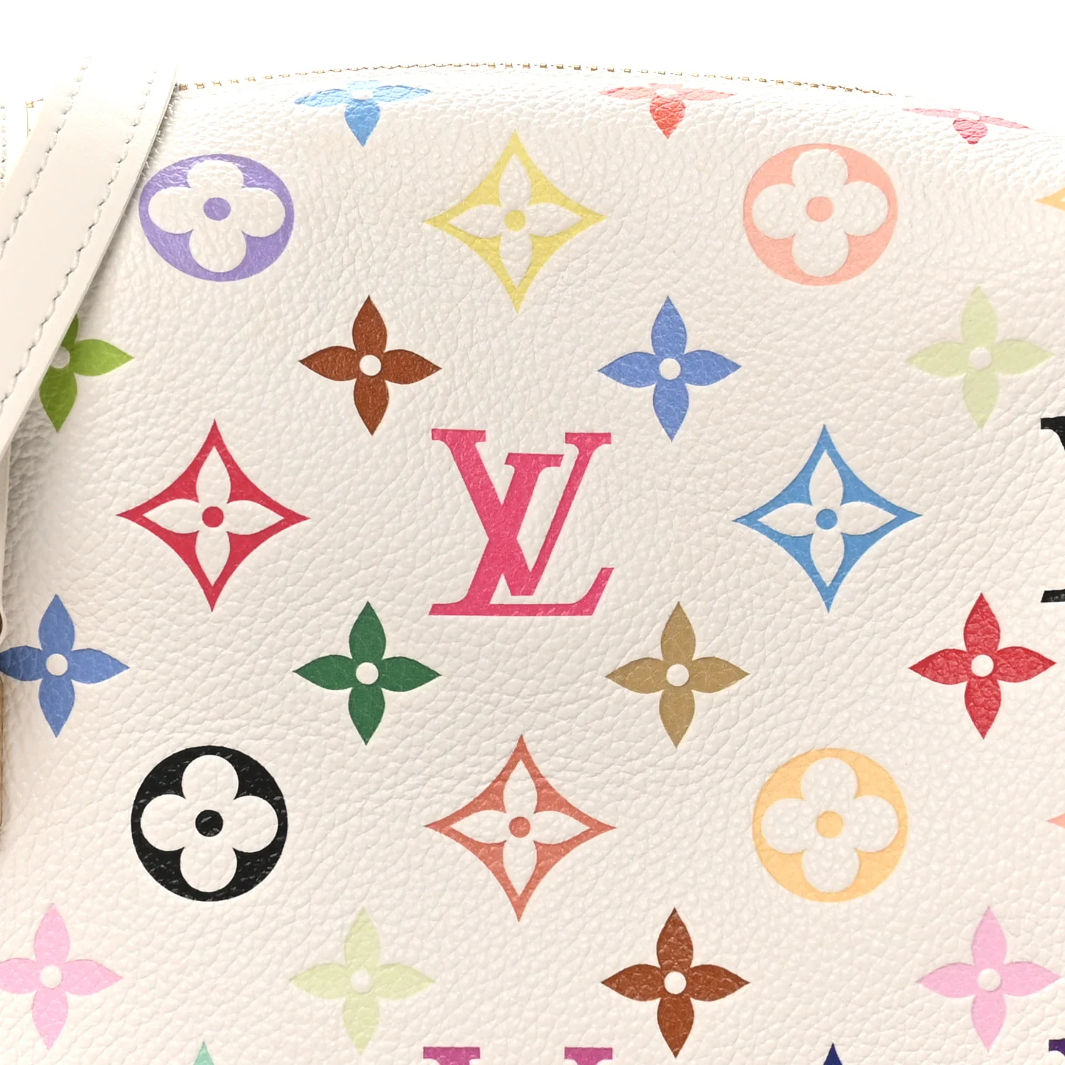 LV x TM Cowhide Monogram Multicolor Side Trunk MM White - Image 7