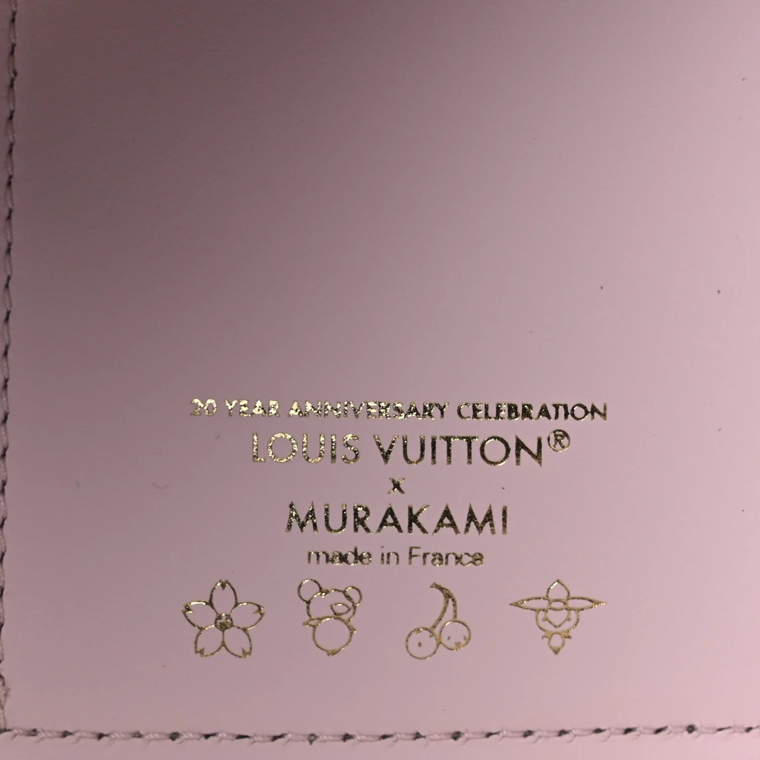 LV X TM Lambskin Embroidered Cherry Blossom Capucines Compact Wallet Pink - Image 6