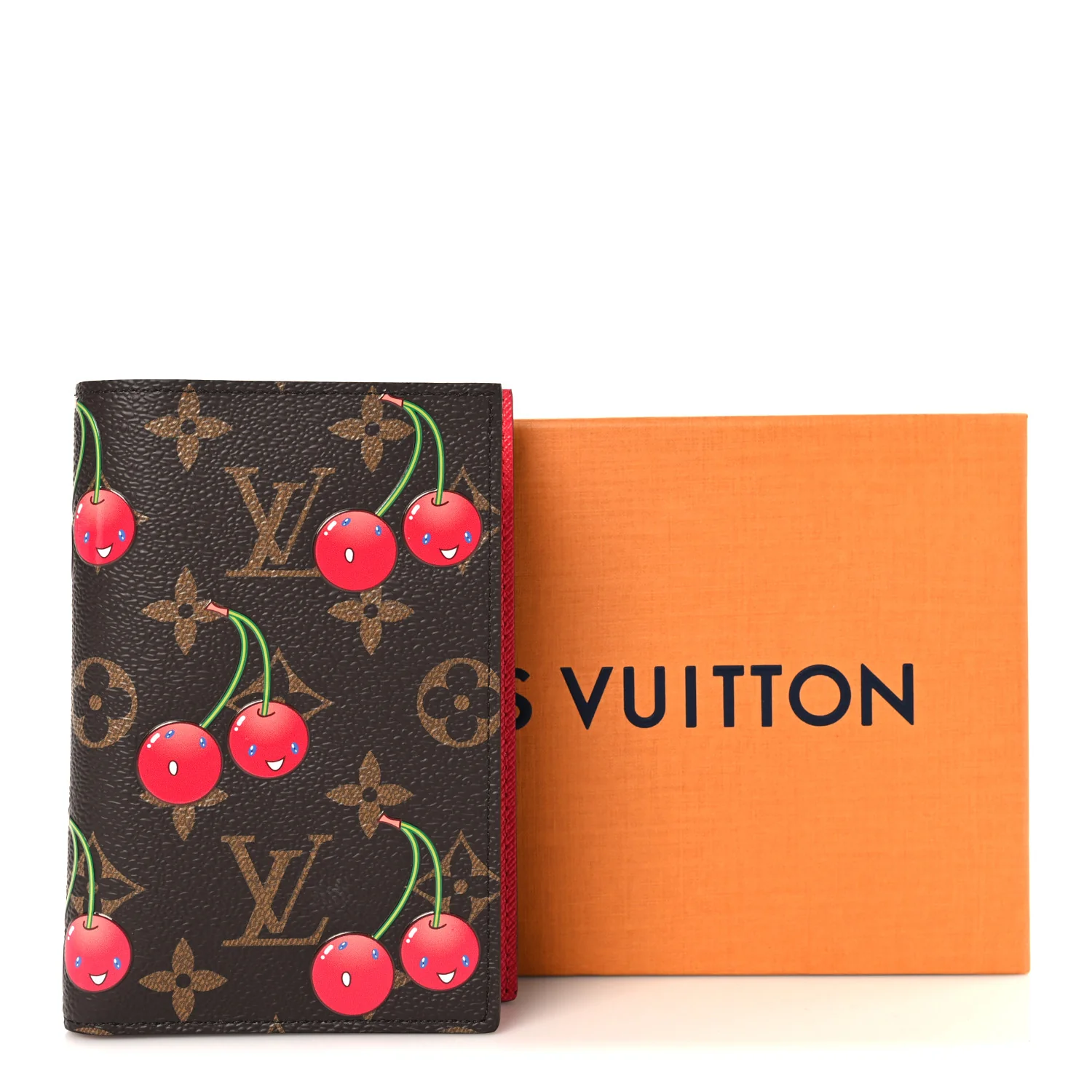LV X TM Monogram Cerises Passport Cover - Image 7